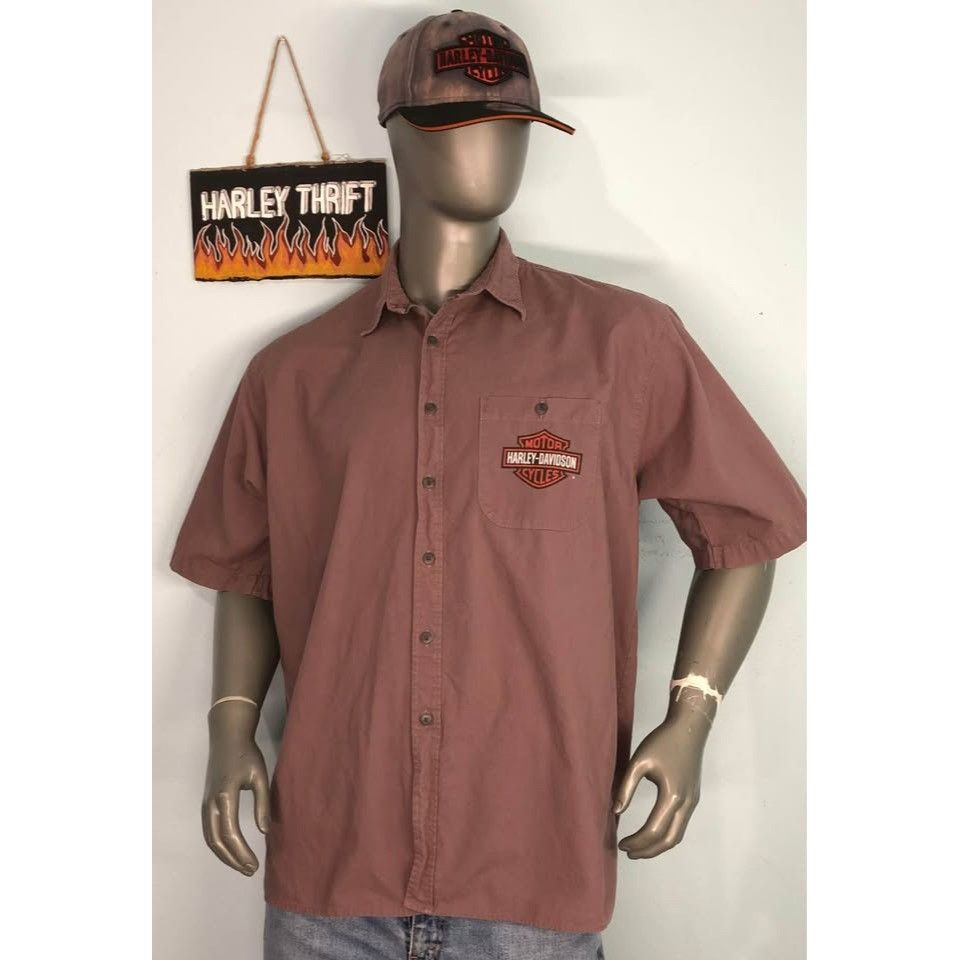 Harley Davidson Harley-Davidson Casual Button Down Shirt XL Men MILWAUKEE Size US XL / EU 56 / 4 - 4 Thumbnail