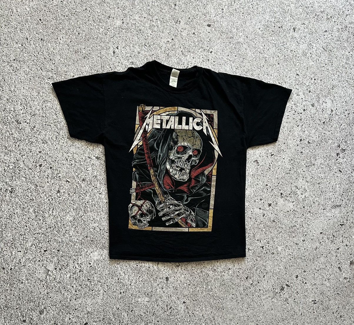 Band Tees × Metallica × Vintage Vintage 2018 Band Metallica Skull Death Metal Rock T-Shirt Size US XL / EU 56 / 4 - 2 Thumbnail