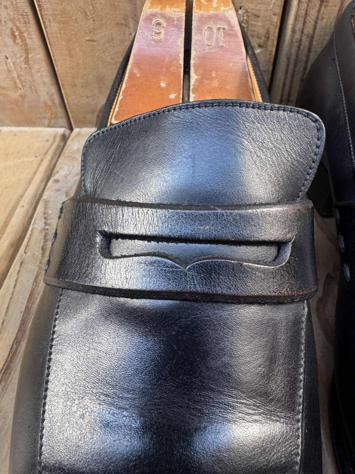 J.M. Weston J.M Weston Men’s Penny black Leather Loafers Sz Uk 8 E US 9 Size US 9 / EU 42 - 8 Thumbnail