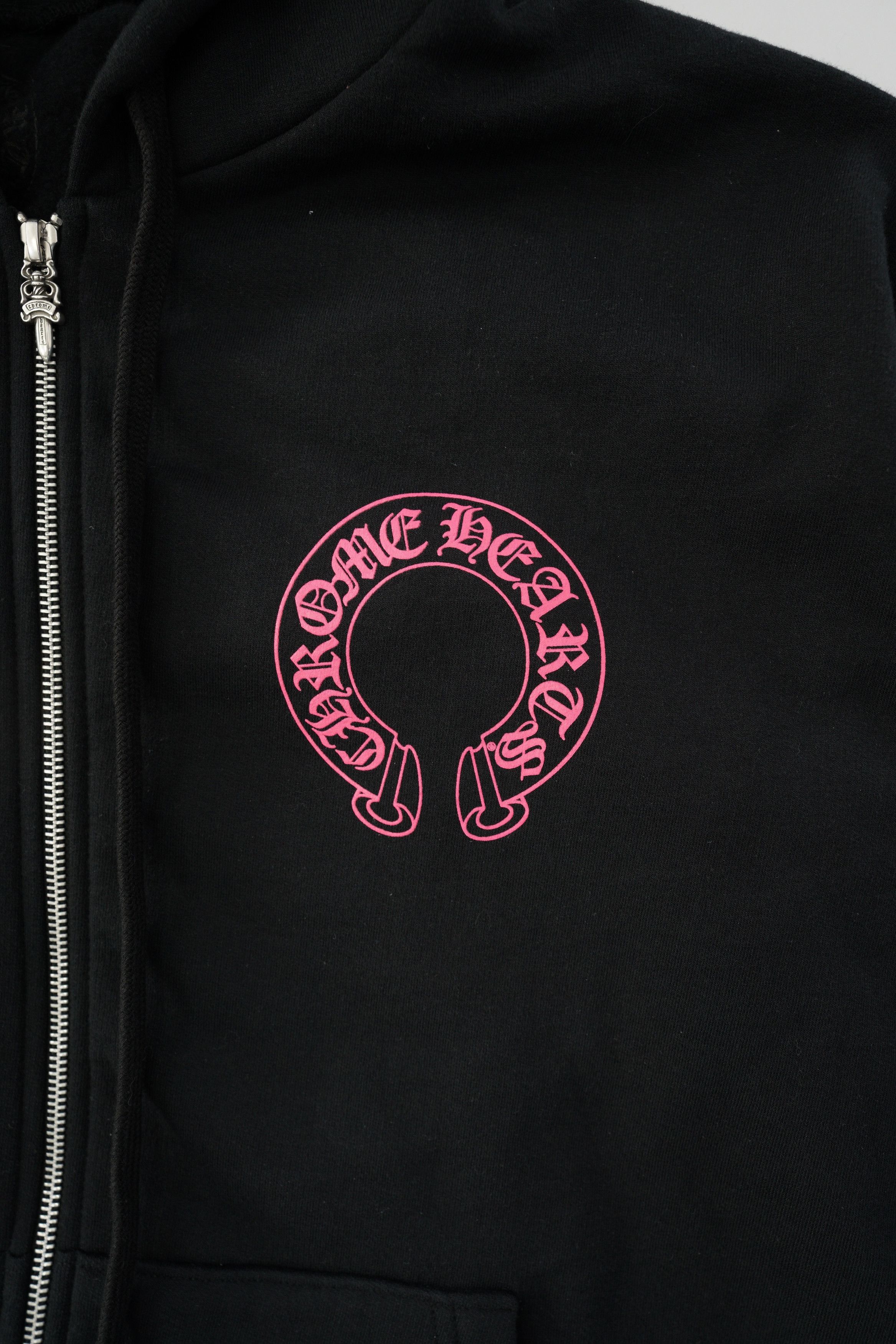 Chrome Hearts Chrome Hearts Pink Horseshoe Zip Up - Black Size US L / EU 52-54 / 3 - 3 Thumbnail
