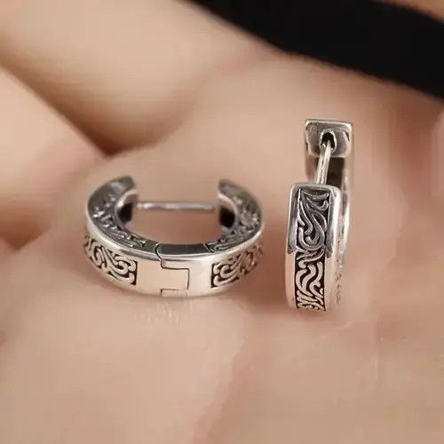 Jewelry Punk Totem Pattern Earring Size ONE SIZE - 3 Thumbnail