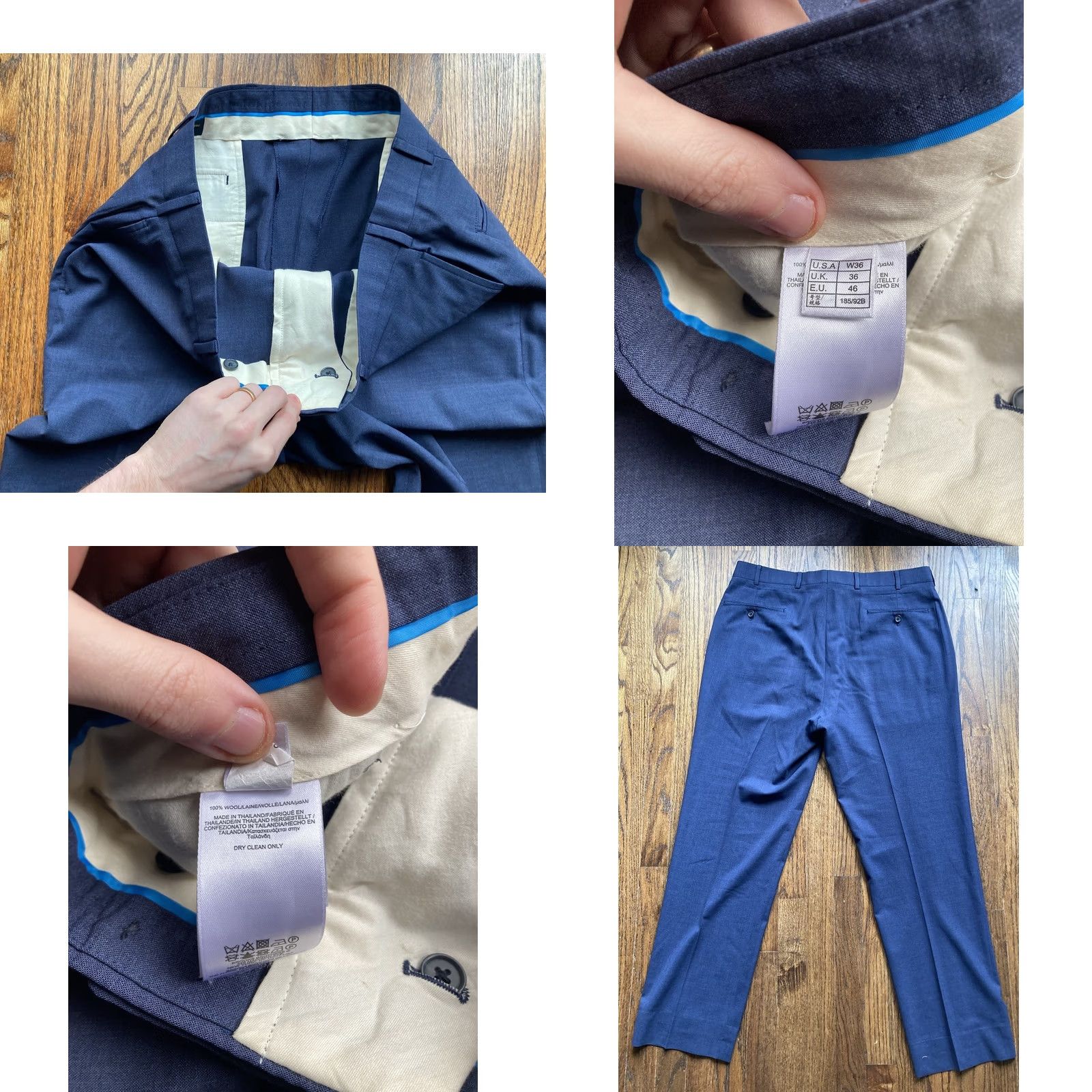 Brooks Brothers Brooks Brothers Dress Pants Mens 36x29 Navy Blue Wool Flat Front Regular Slacks Mens Dress Pants Blue Wool Classic Madison Slacks Size US 36 / EU 52 - 8 Thumbnail