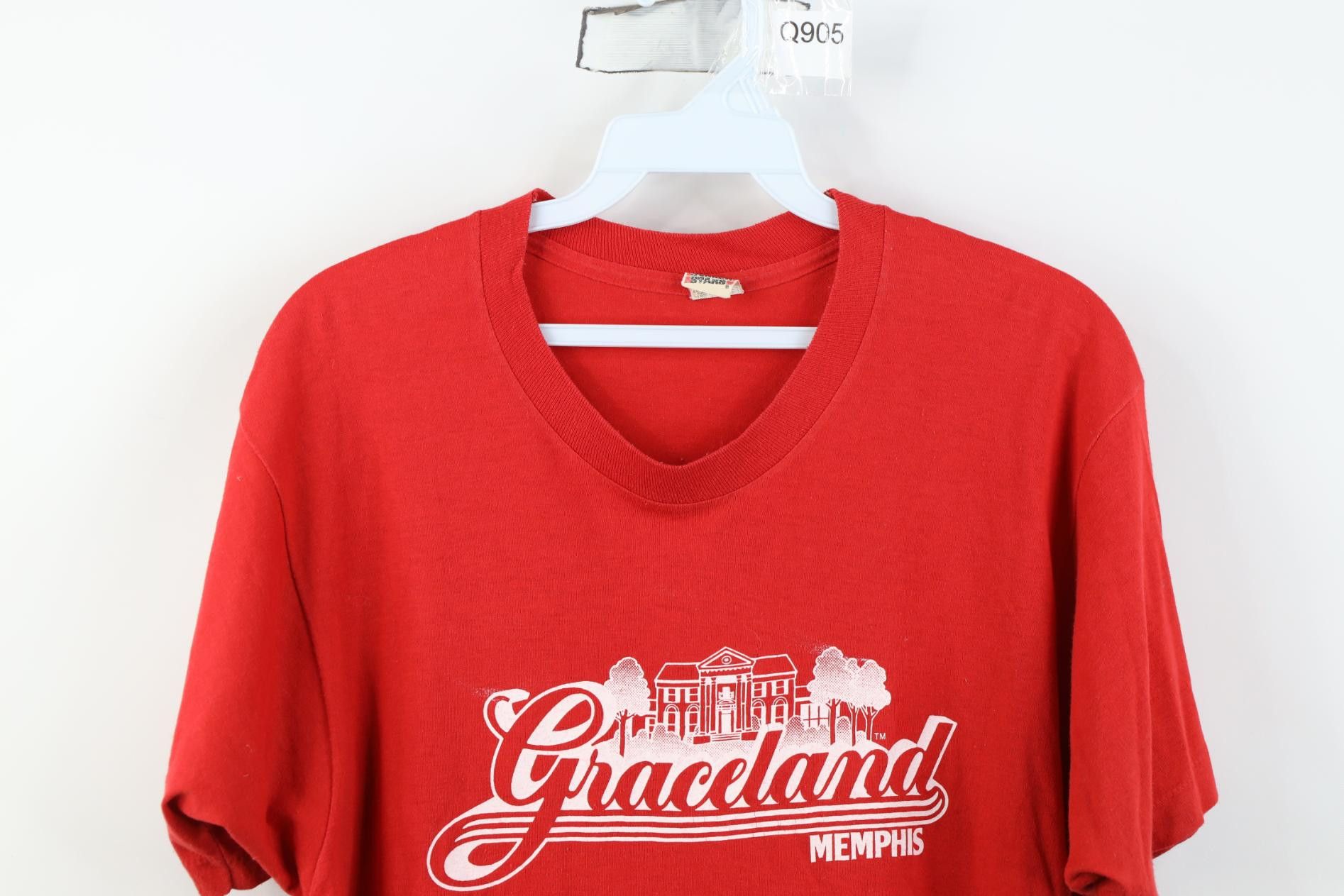 Vintage Vintage 80s Elvis Presley Graceland Tennessee T-Shirt Size L / US 10 / IT 46 - 2 Thumbnail