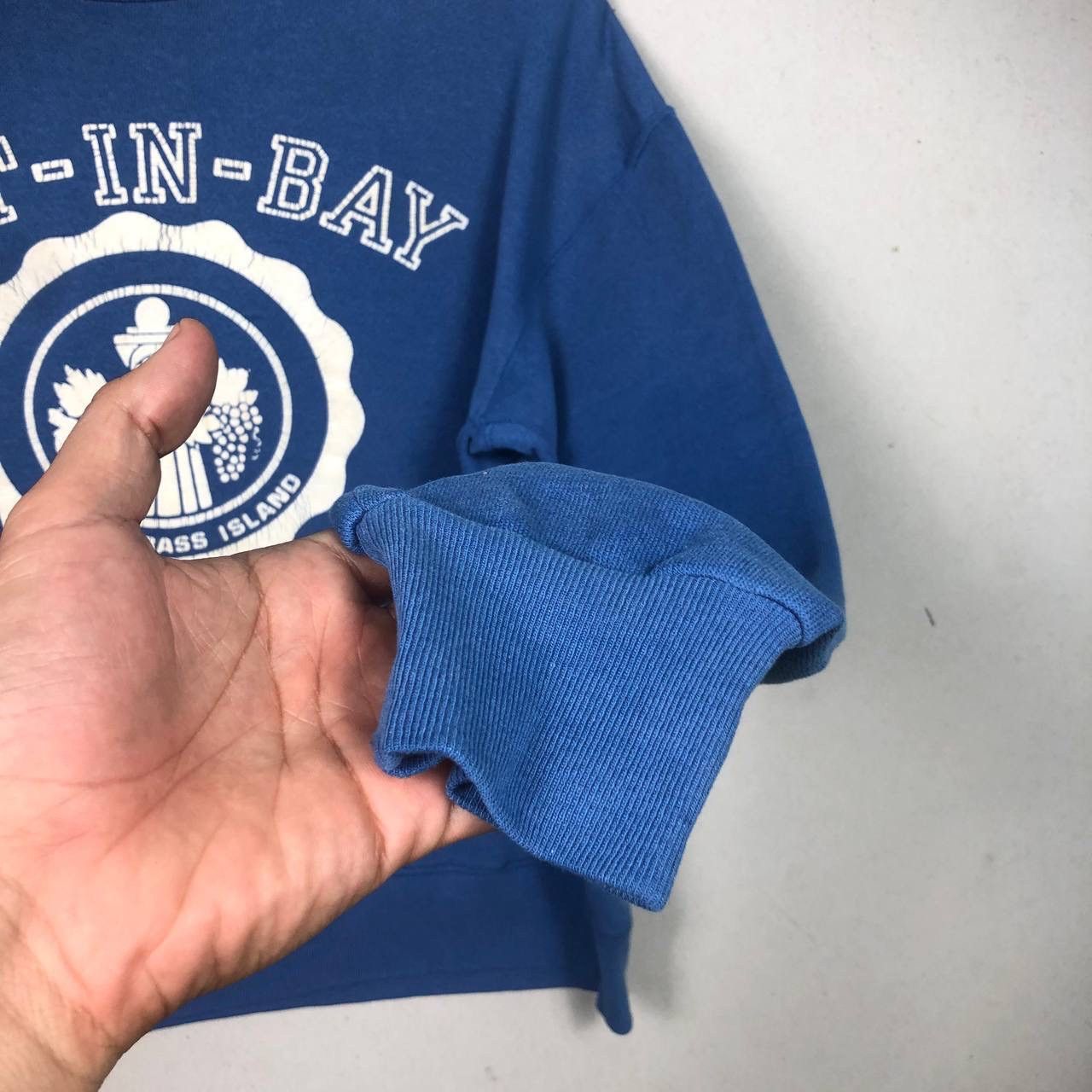 Vintage Thrashed 80s Ohio USA Sun Faded Blue Sweatshirt ERD GRUNGE Size US M / EU 48-50 / 2 - 6 Thumbnail