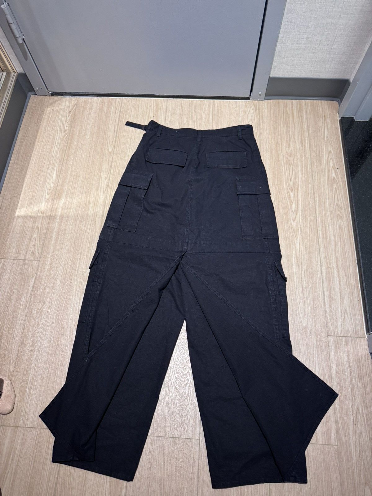 Balenciaga Mud Show Cargo Ripstop Double Layer Apron Skirt