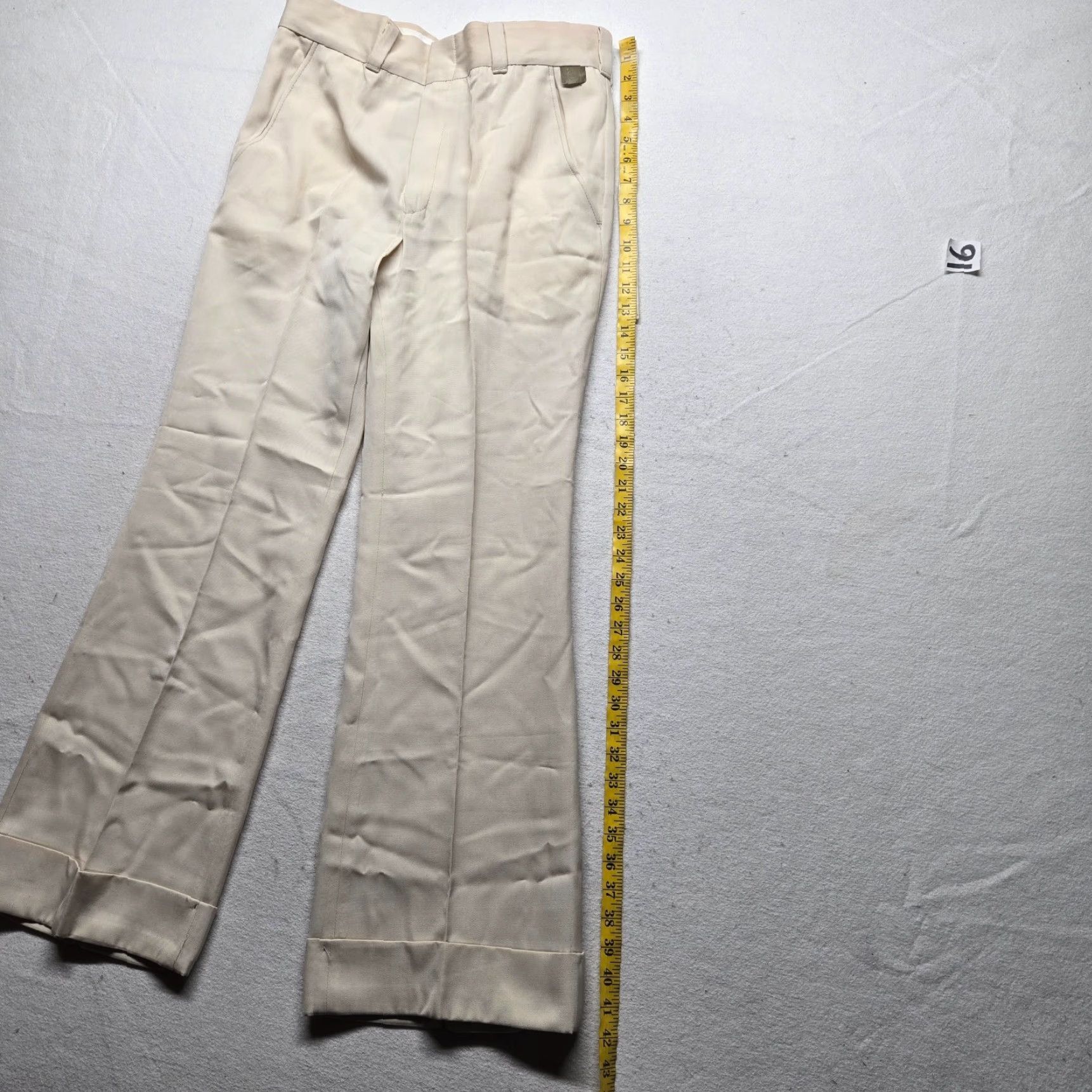 Wrangler VINTAGE Wrangler Pants Corduroy Beige 34 x 32 1970s Bell Bottom Disco Mens Bottoms Size US 34 / EU 50 - 7 Thumbnail