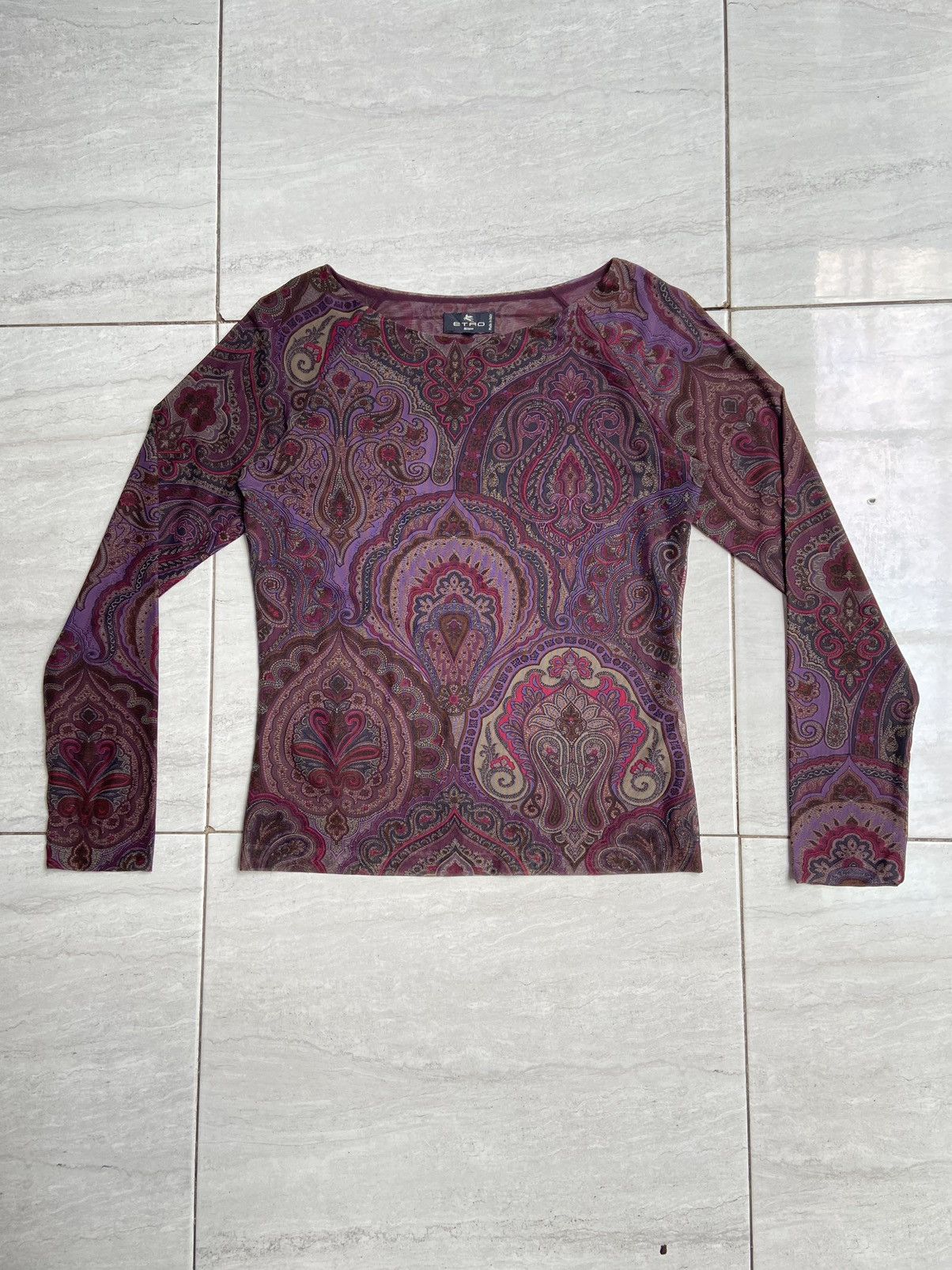 Etro ETRO MILANO Motive Long Sleeve T-shirt Size US XS / EU 42 / 0 - 1 Thumbnail
