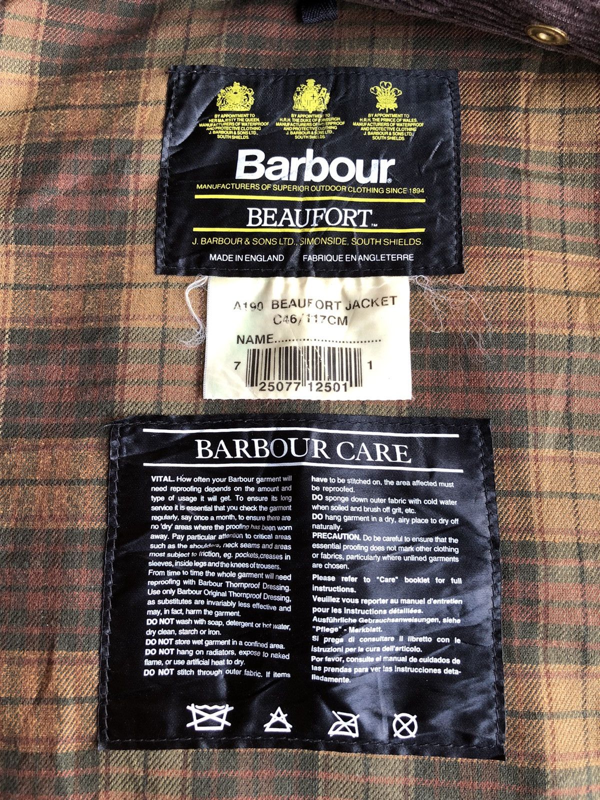 Barbour A190 Vintage Barbour Beaufort Coton Minimum Jacket Size US XL / EU 56 / 4 - 16 Thumbnail