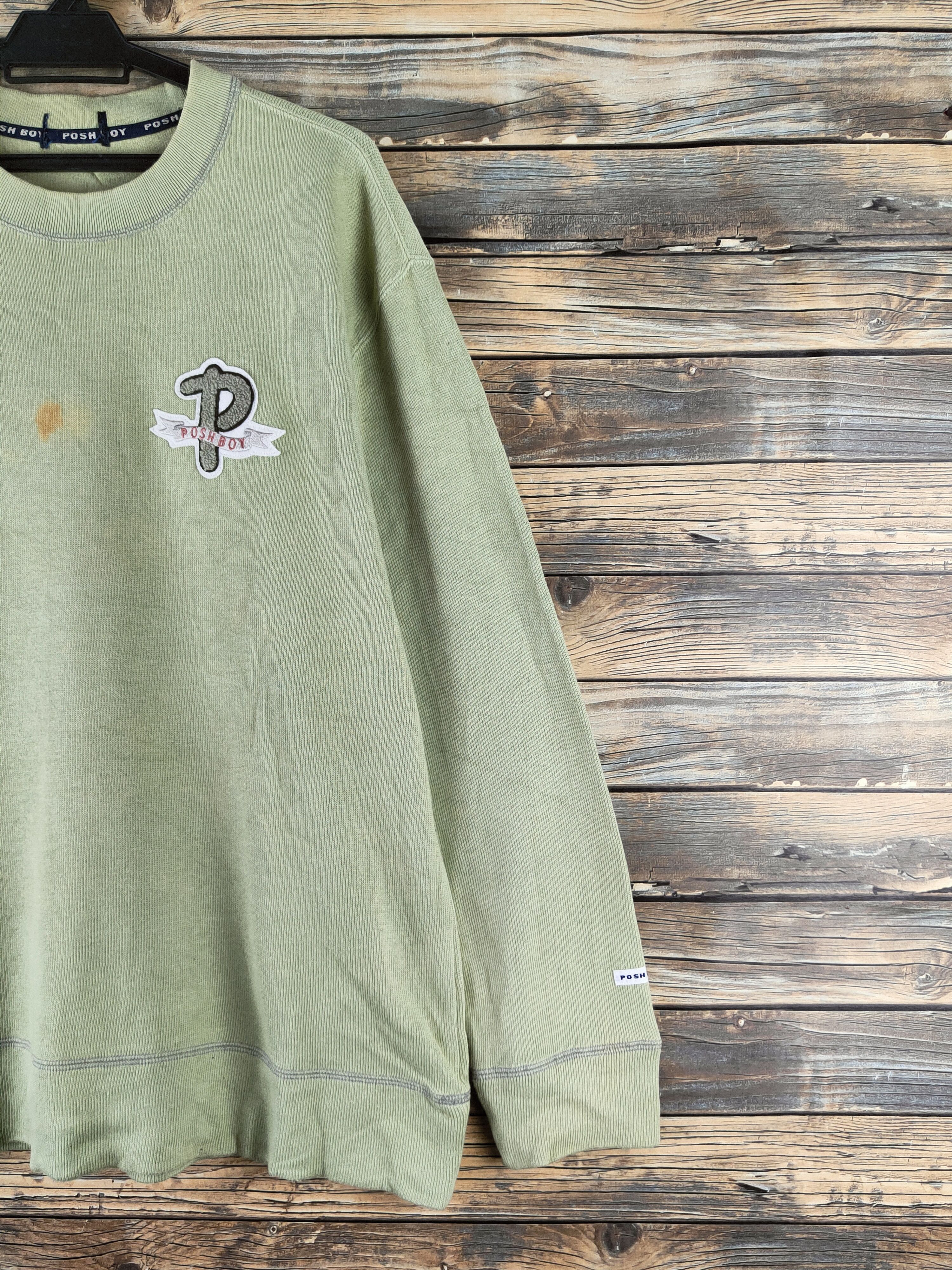 Japanese Brand DL Posh Boy Light Green Knitwear Sweatshirts #46-211 Size US L / EU 52-54 / 3 - 6 Thumbnail