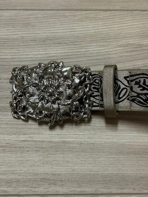 Japanese Brand Maijima x natsu Rose Buckle Belt Size 30 - 4 Thumbnail