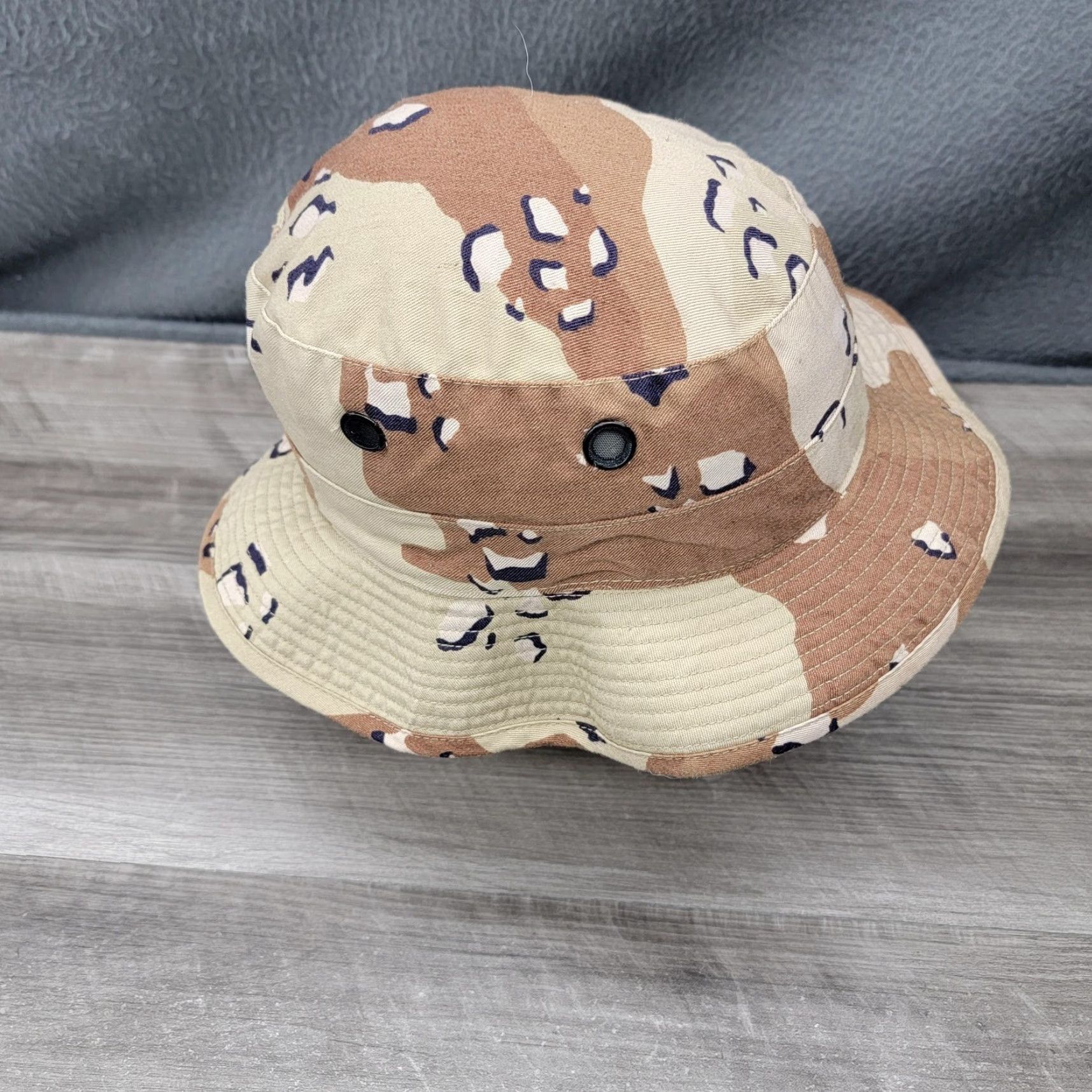 Vintage VINTAGE US Military Hat Boonie Bucket Fitted Mens Small Brown Desert Camo 90s Size ONE SIZE - 4 Thumbnail