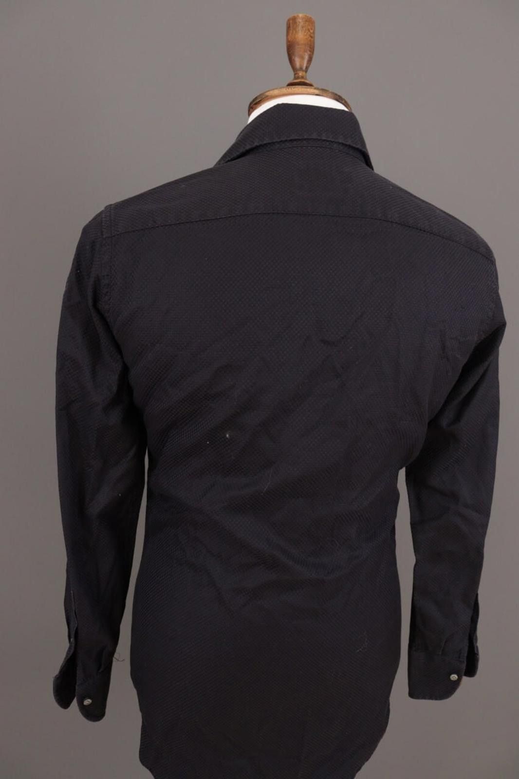 Emmett Emmett London Slim Fit Black Printed Shirt Size 38 / 15 Size US M / EU 48-50 / 2 - 11 Thumbnail