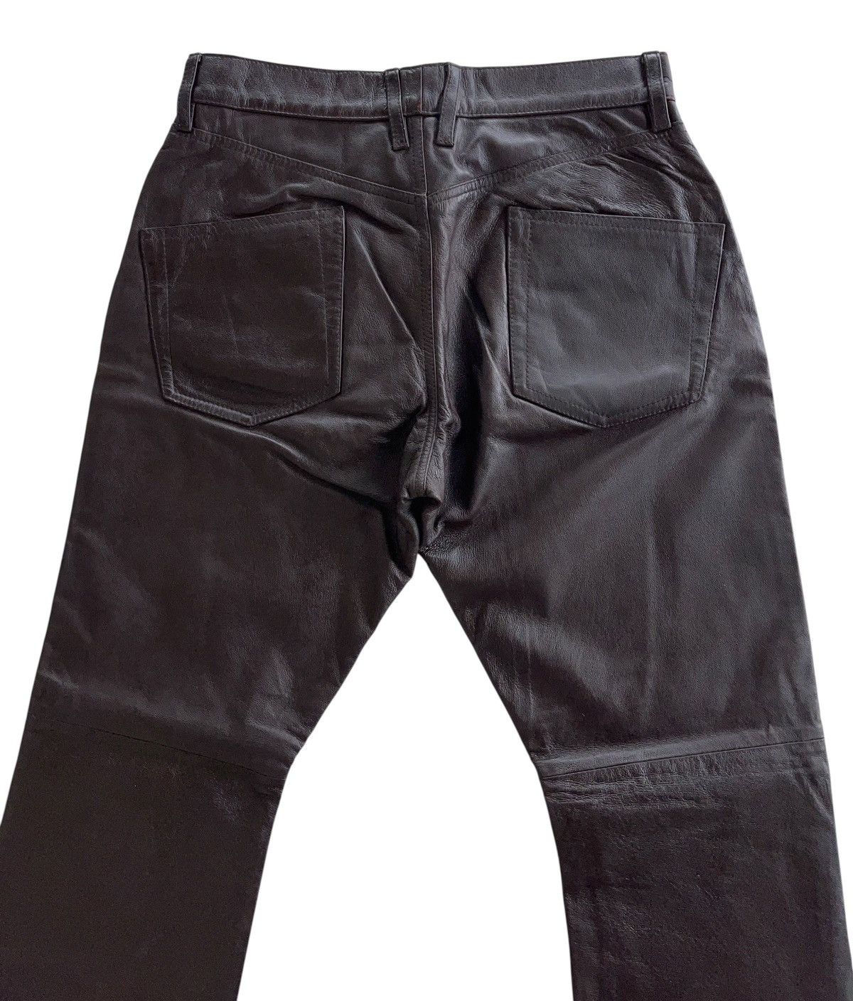 PPFM PPFM Dark Brown Leather Pants Size US 28 / EU 44 - 4 Thumbnail