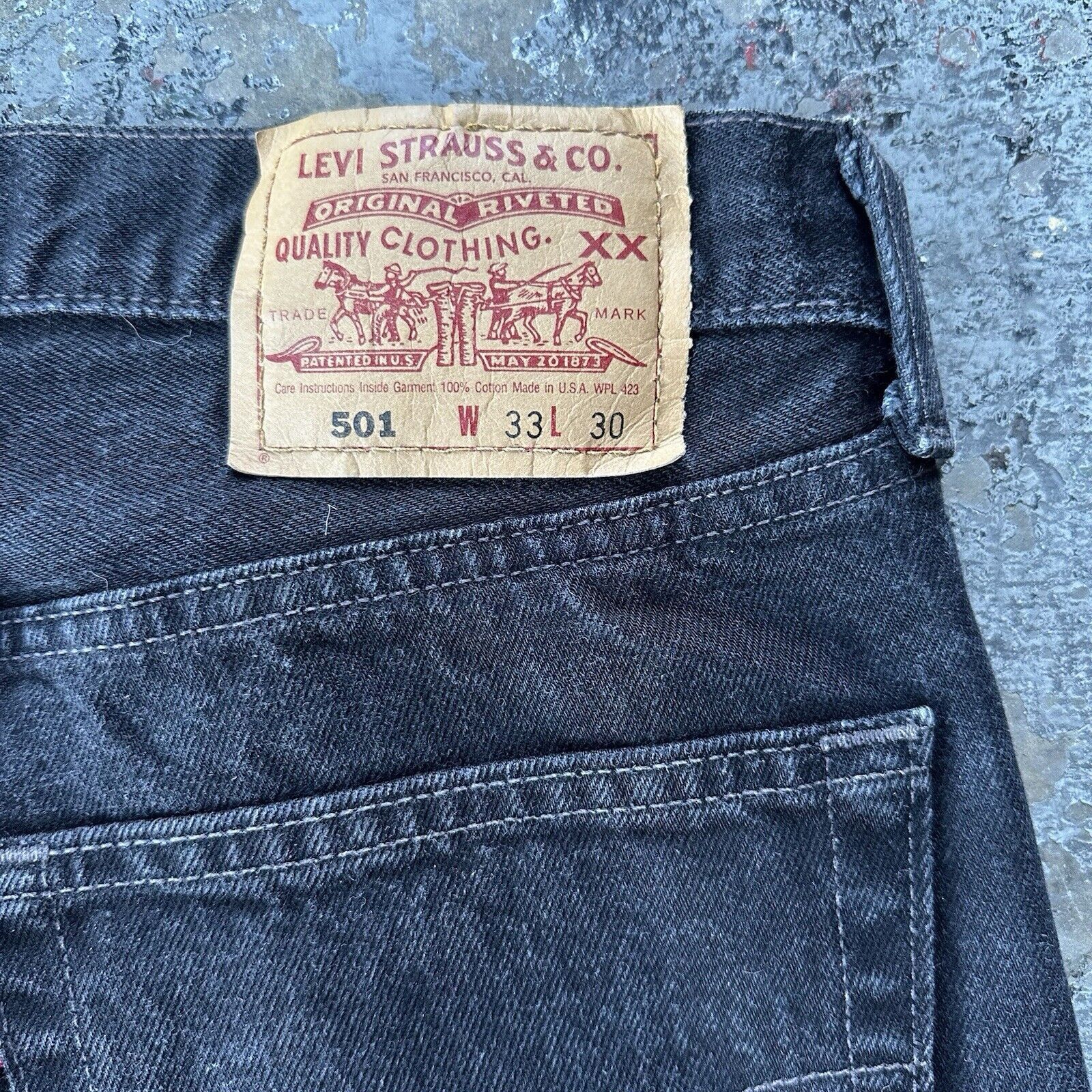 Levi's × Vintage Vintage 90s Levi’s 501 Black Straight Denim Jeans 33x30 Size US 33 - 7 Thumbnail