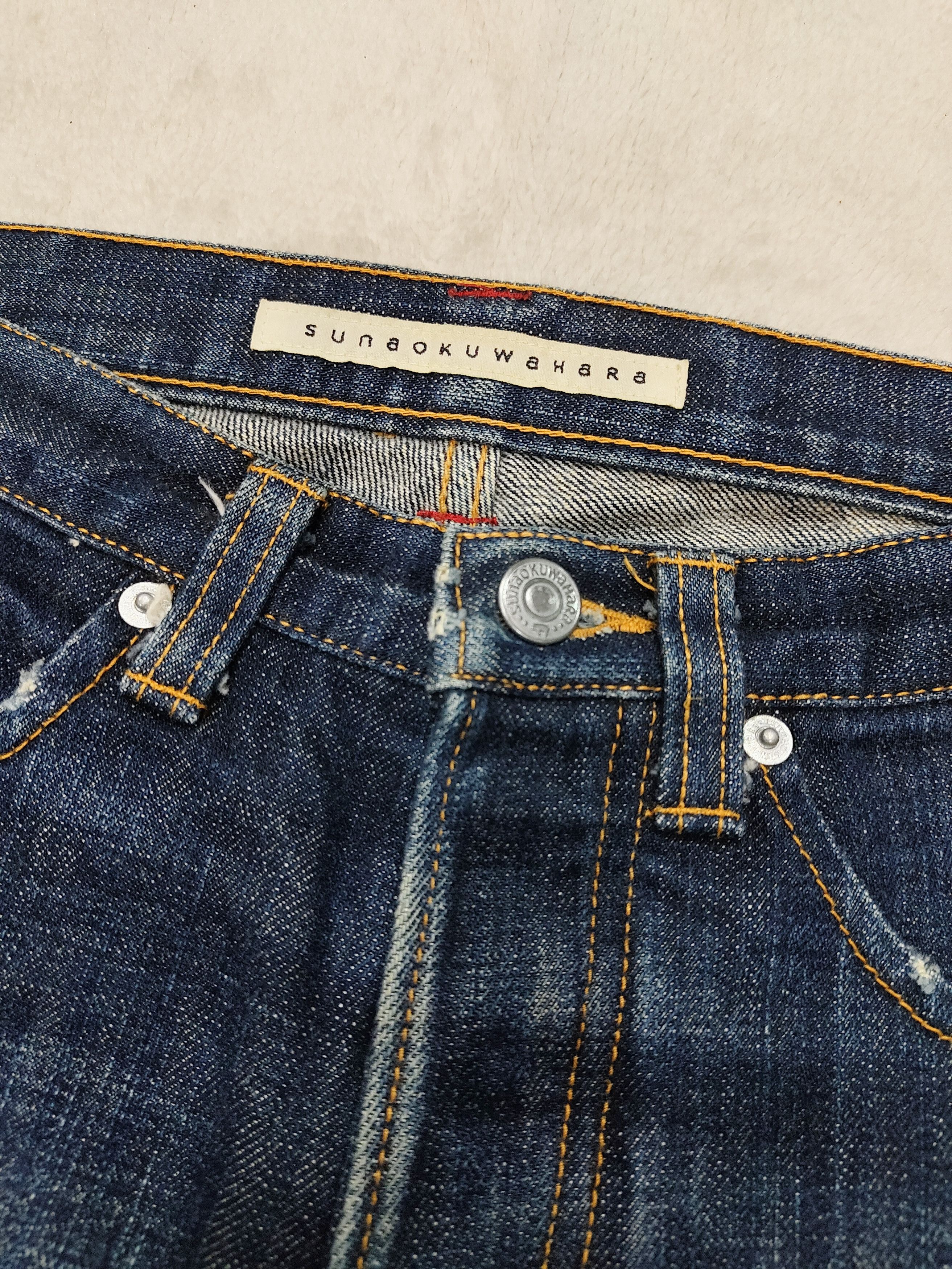 Issey Miyake Sunao Kuwahara- Minimal Fade Distressed Slim Straight Jeans Size US 32 / EU 48 - 5 Thumbnail