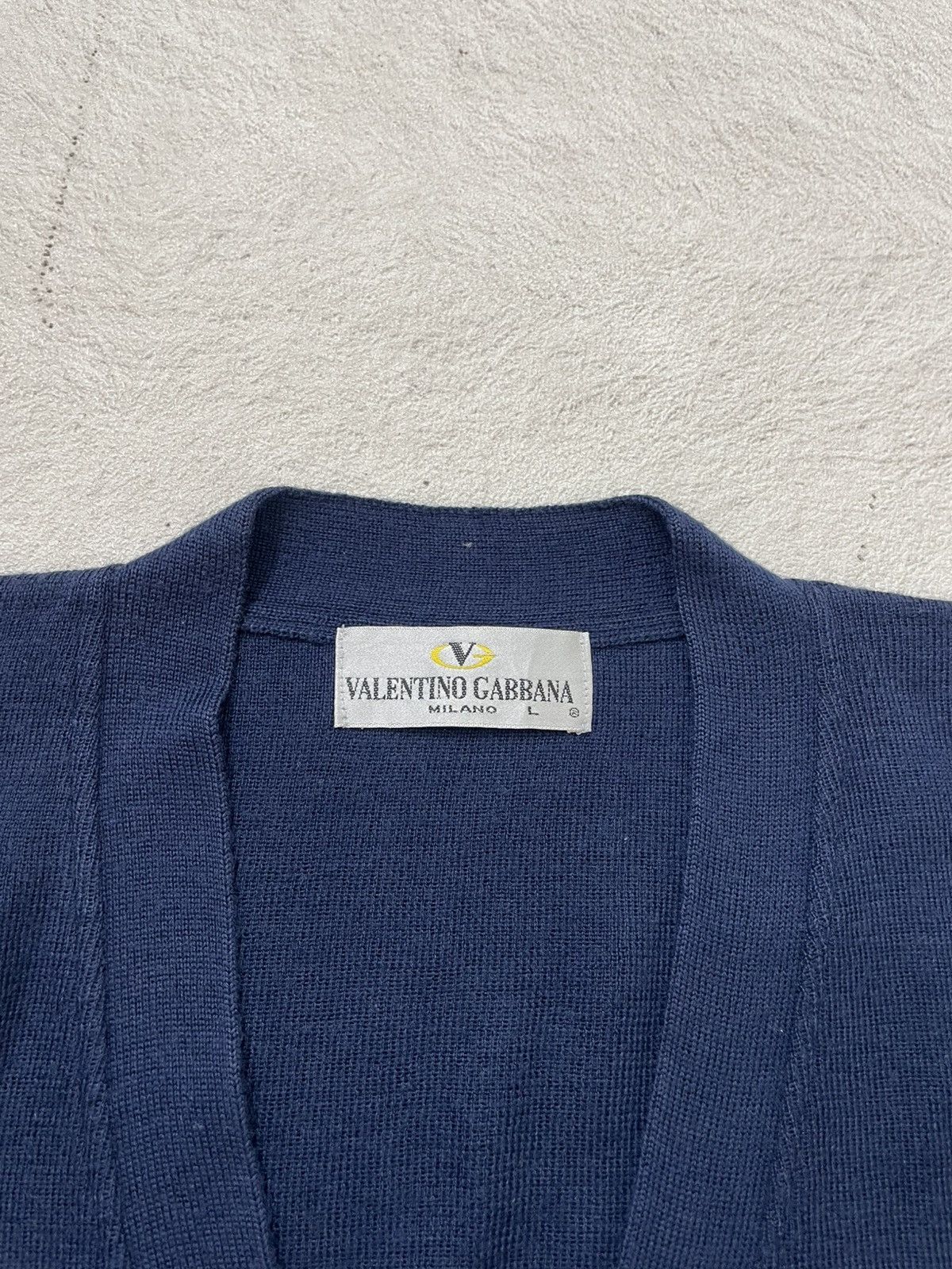Yves Saint Laurent Vintage Valentino Gabbana Knit Vest Embroidery Y2K YSL CDG Size 44R - 4 Thumbnail