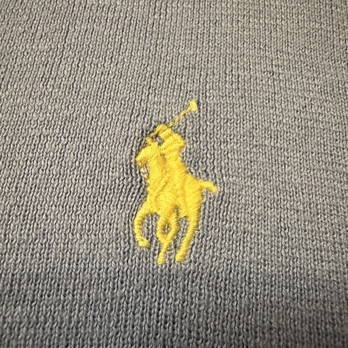 Polo Ralph Lauren Light Blue Polo Ralph Lauren Pima Cotton V-Neck Sweater Size US L / EU 52-54 / 3 - 4 Thumbnail