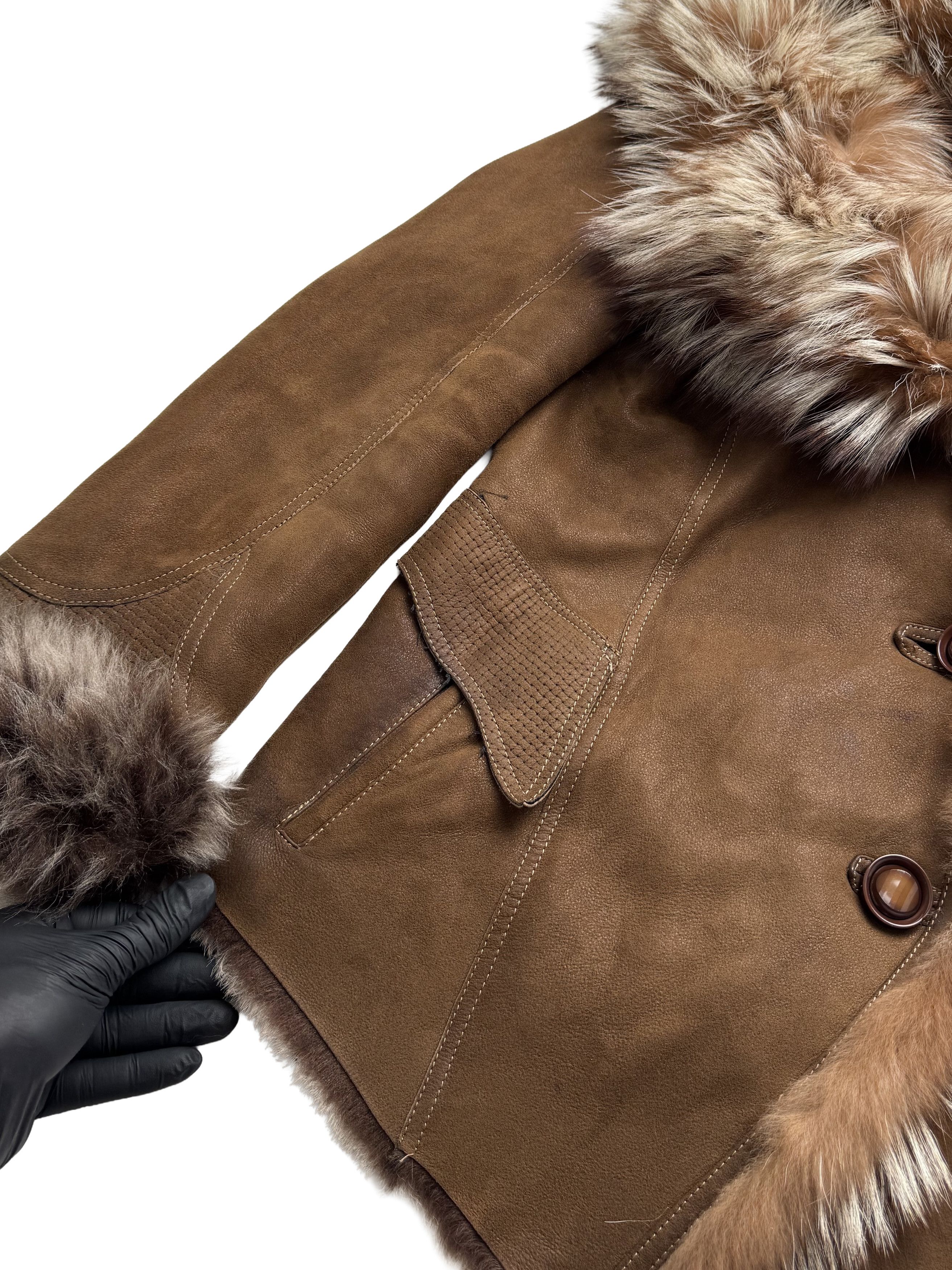 Japanese Brand Vintage Genuine Leather/Real Fur Hooded Jacket Size M / US 6-8 / IT 42-44 - 9 Thumbnail