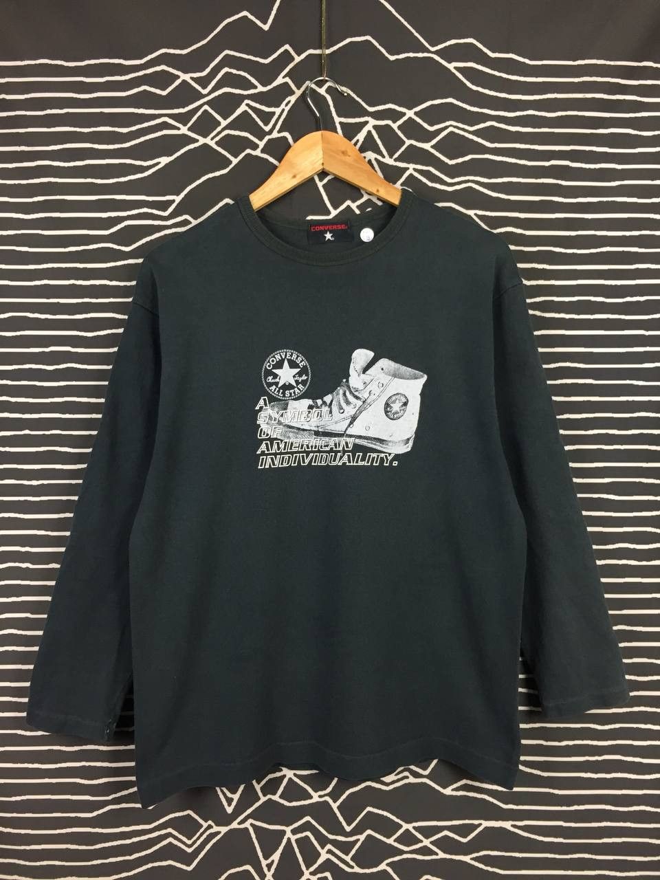 Converse × Vintage Vtg Converse All Star Symbol Of American Individuality Tee Size US L / EU 52-54 / 3 - 2 Thumbnail