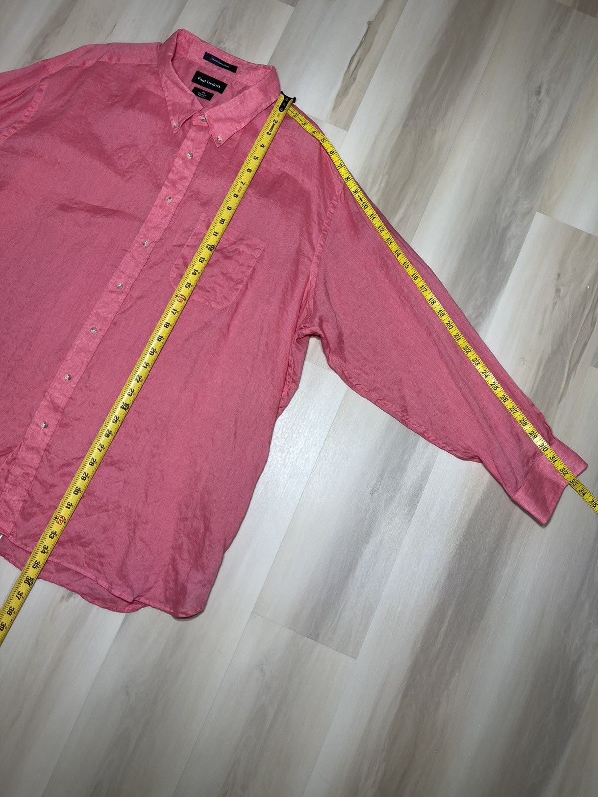 Paul Fredrick Paul Fredrick Linen Shirt Men’s 4XL Pink Button down classic Size US XXL / EU 58 / 5 - 5 Thumbnail