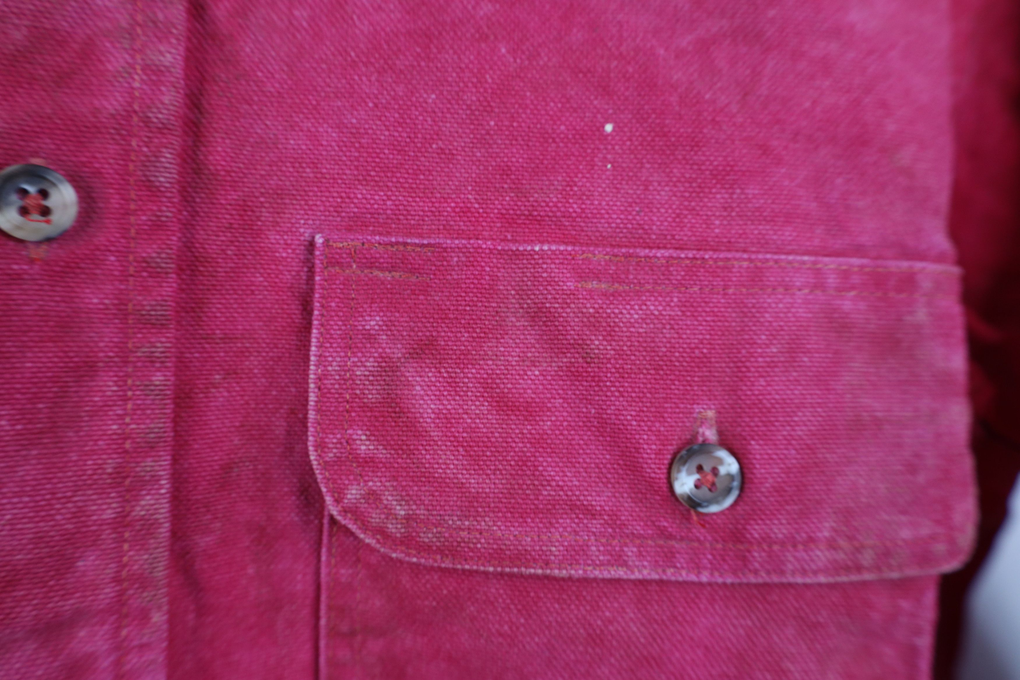 Carhartt Vintage 90s Carhartt Acid Wash Canvas Button Shirt Red USA Size US M / EU 48-50 / 2 - 5 Thumbnail
