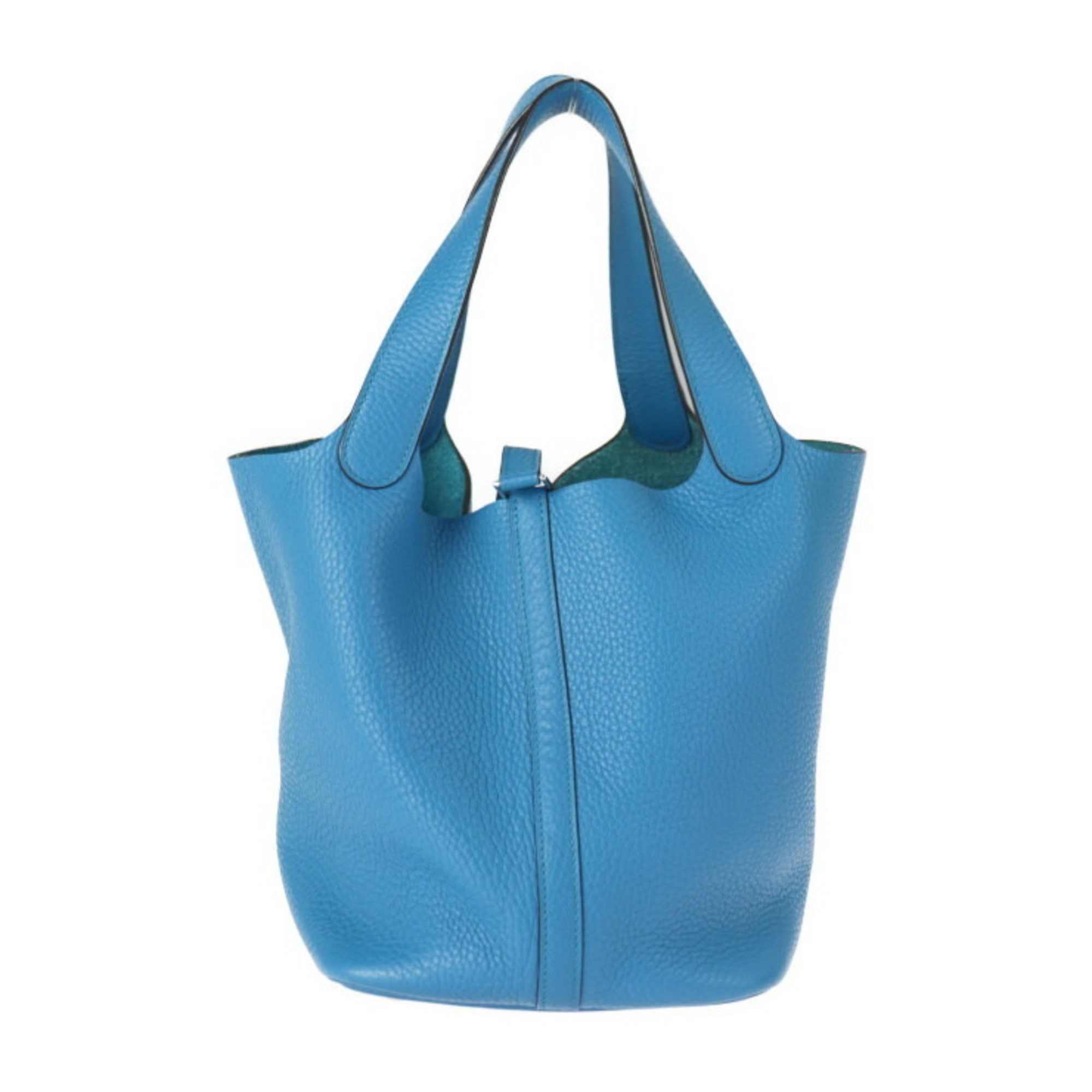image of Hermes Picotin Handbag in Blue, Women's