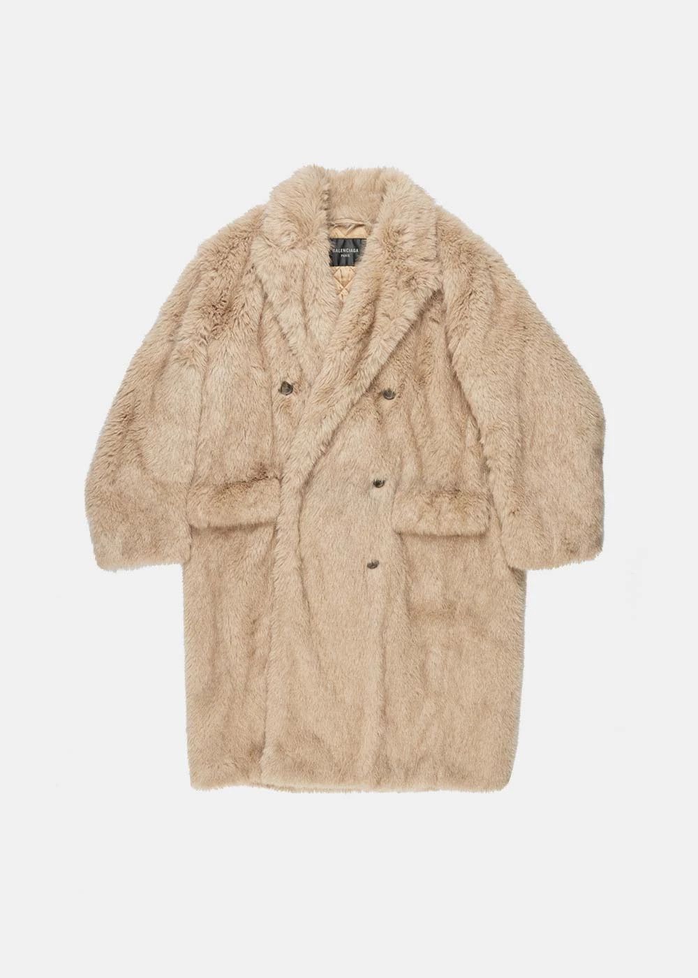 Balenciaga o1s1rm0825 Oversized Coat in Brown Size XS / US 0-2 / IT 36-38 - 1 Thumbnail