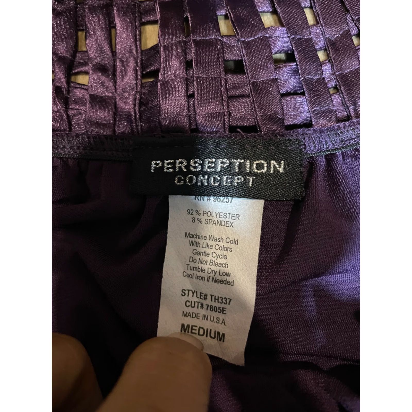 Vintage VINTAGE Perception Concept Top Blouse Sleeveless Purple M Womens USA Made Medium Blouse Size M / US 6-8 / IT 42-44 - 4 Thumbnail