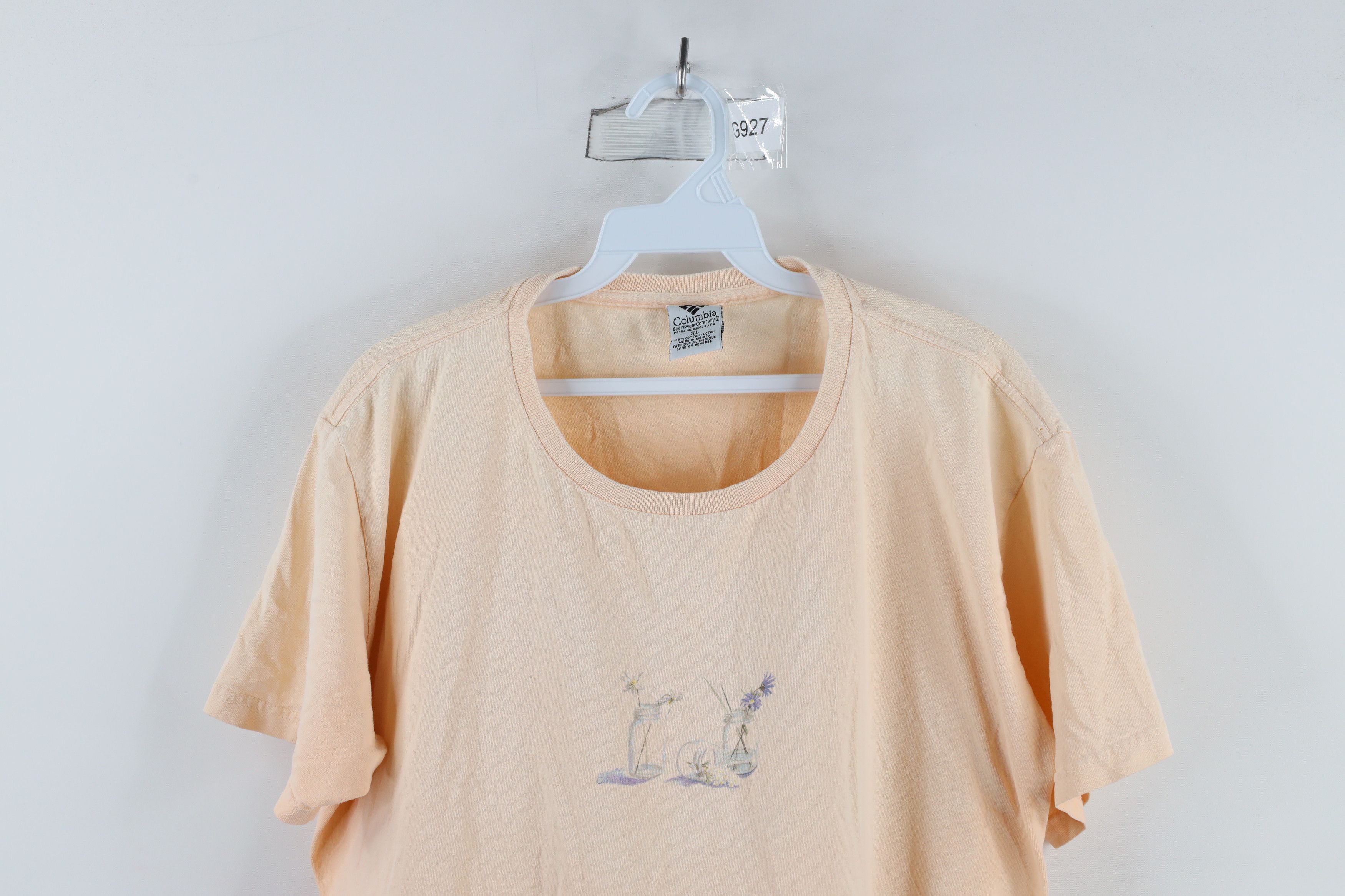 Columbia × Vintage Vintage 90s Columbia Faded Flower Short Sleeve T-Shirt Size XL / US 12-14 / IT 48-50 - 2 Thumbnail
