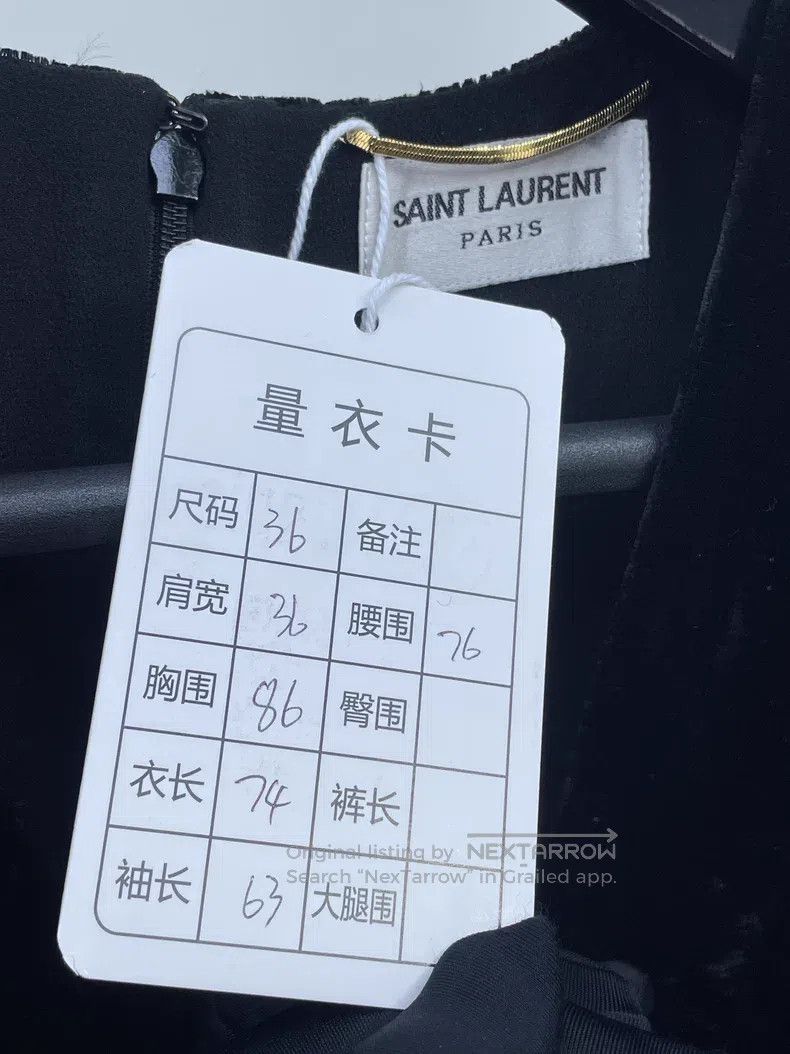 Saint Laurent Paris Saint Laurent Paris Velvet dress Size XS / US 0-2 / IT 36-38 - 5 Thumbnail
