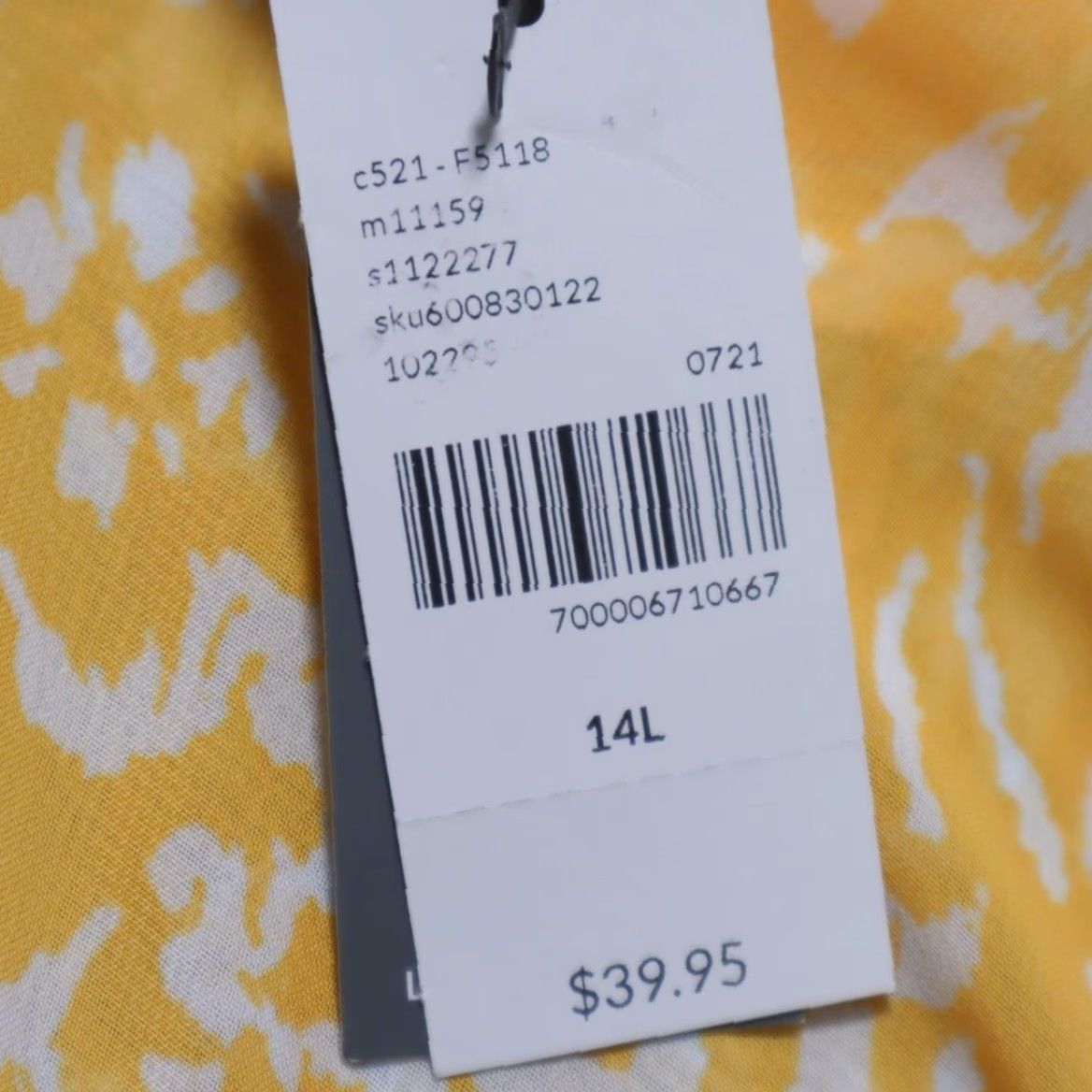 Vintage Lane Bryant Yellow Flowered Tank Tunic V-Neck Top Women 14L Shirt Sleeveless Floral Size XL / US 12-14 / IT 48-50 - 6 Thumbnail