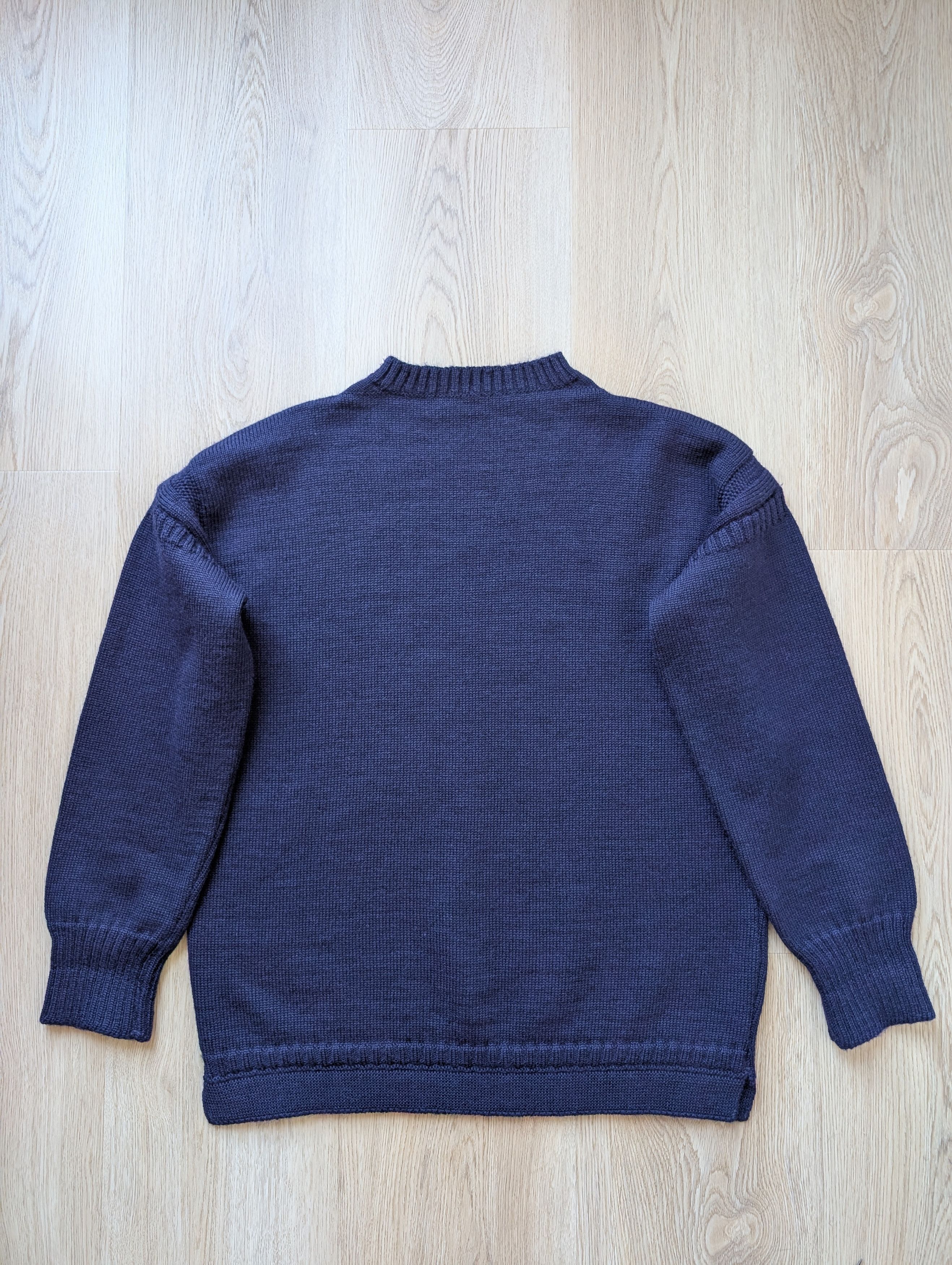 Le Tricoteur Guernsey Vintage Traditional Guernsey Fisherman Jumper Sweater Size US L / EU 52-54 / 3 - 9 Thumbnail