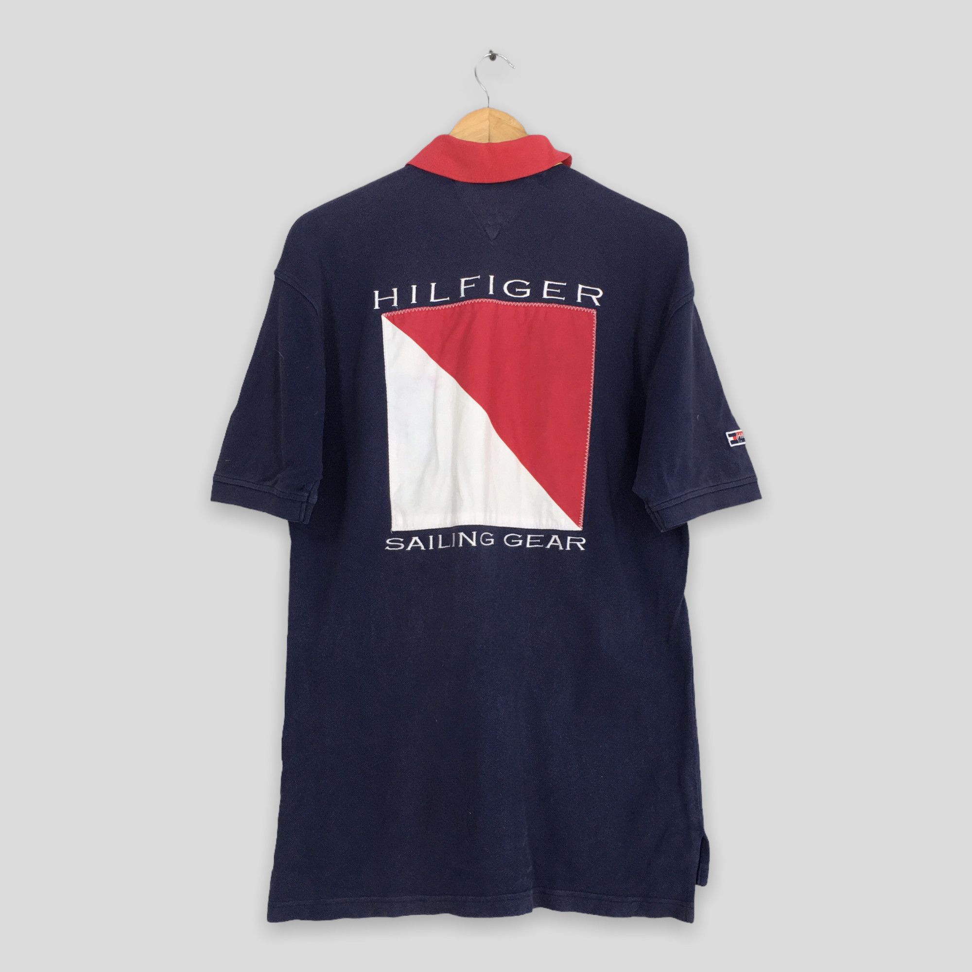 Tommy Hilfiger × Vintage Vintage 90's Tommy Hilfiger Sailing Gear Polo Shirt Medium Size US M / EU 48-50 / 2 - 8 Thumbnail