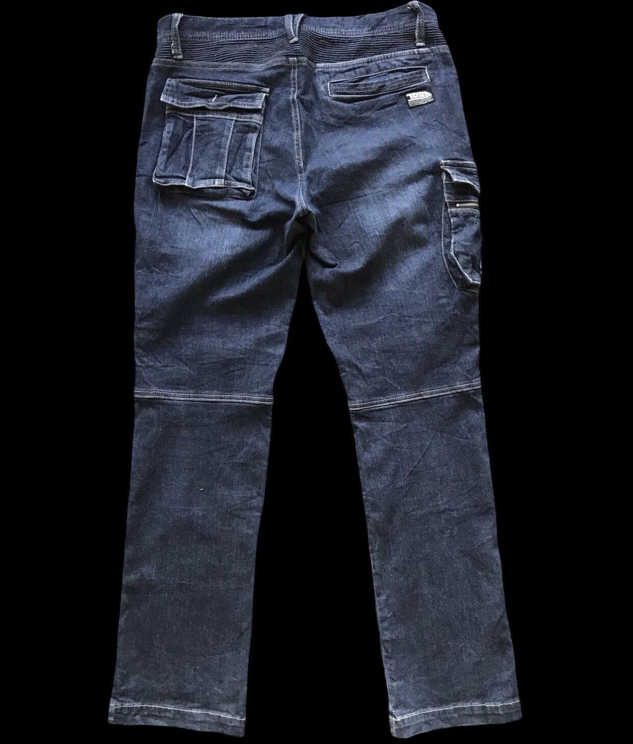 Japanese Brand TORA Biker Style Stretchable Multipockets Skinny Pant Size US 35 - 2 Thumbnail