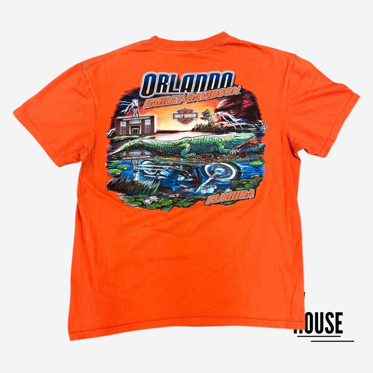 Harley Davidson Harley Davidson Orlando FL Tee in Orange Size US L / EU 52-54 / 3 - 4 Thumbnail