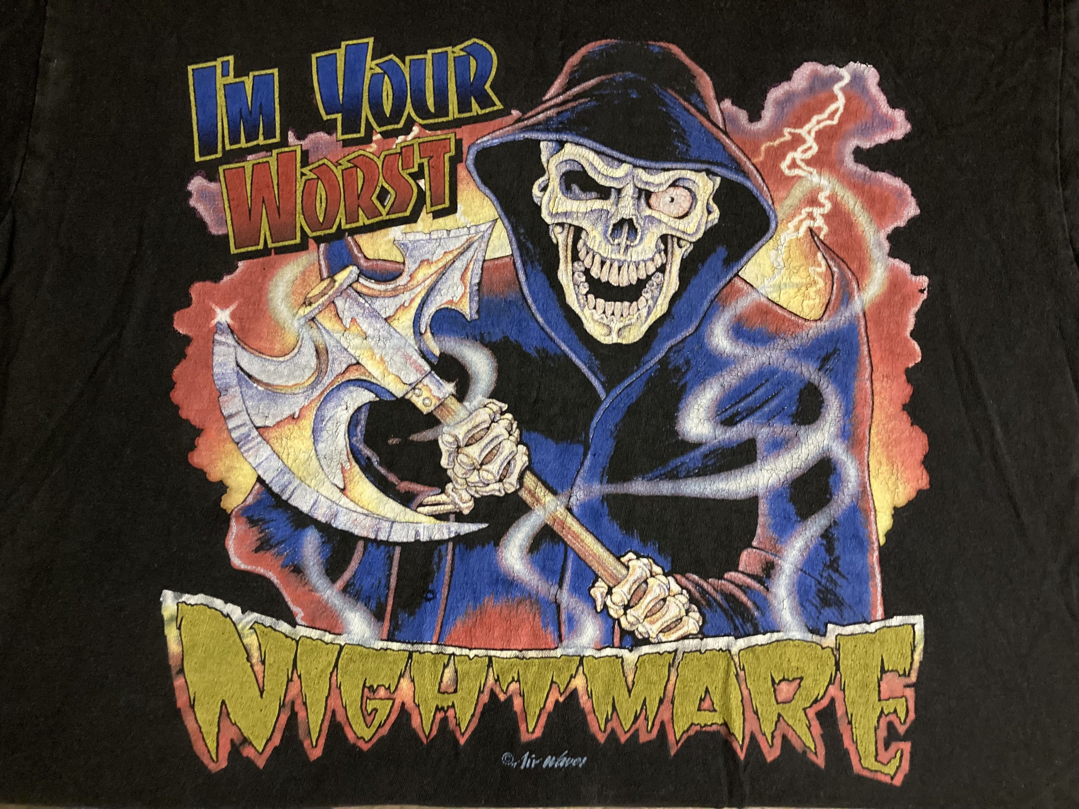 Vintage Vintage I Am Your Worst Nightmare Artwork By Air Waves T Size US S / EU 44-46 / 1 - 8 Thumbnail