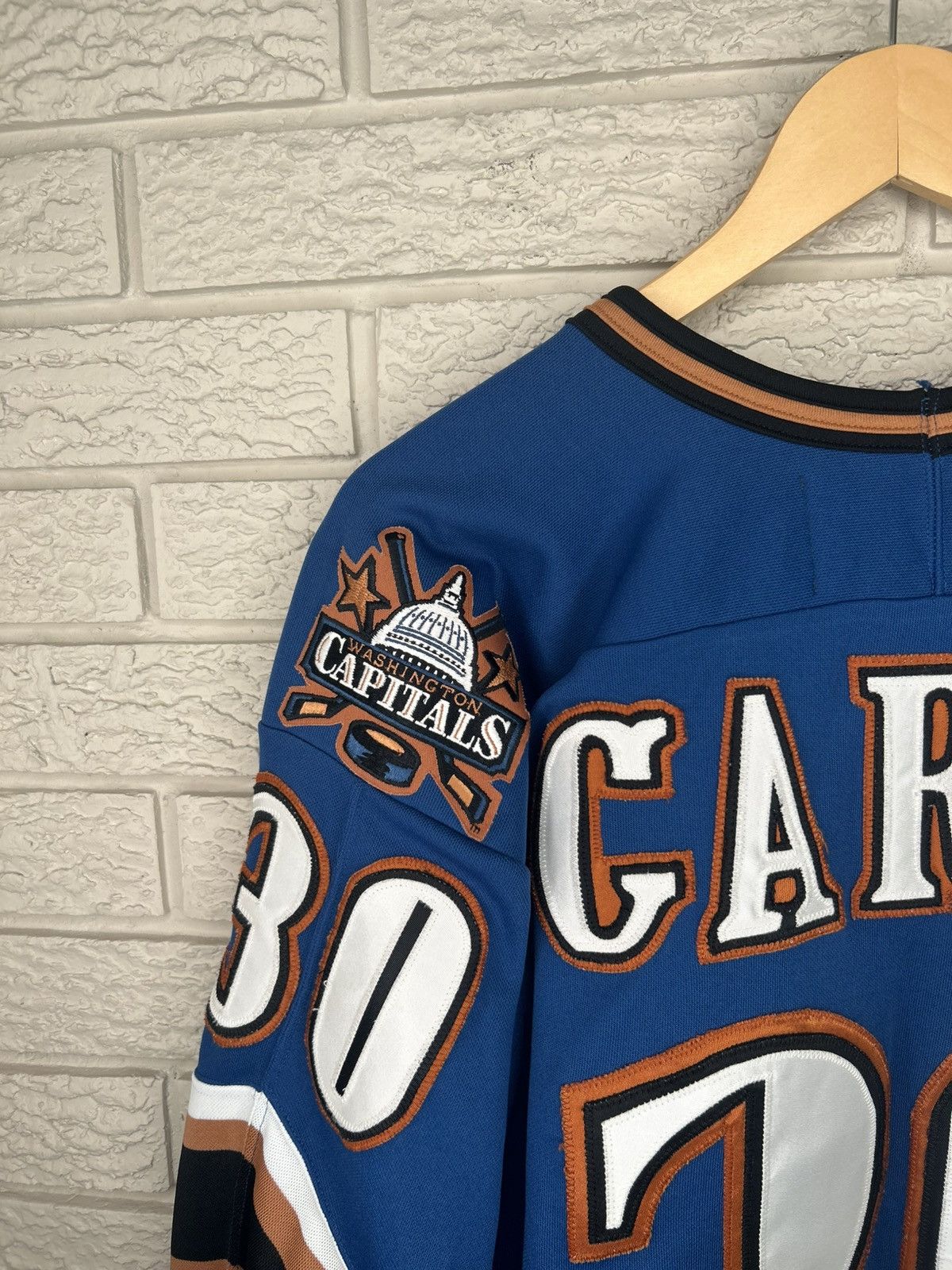 Ccm Vintage CCM Washington Capitals Jim Carey Jersey Size US XL / EU 56 / 4 - 9 Thumbnail