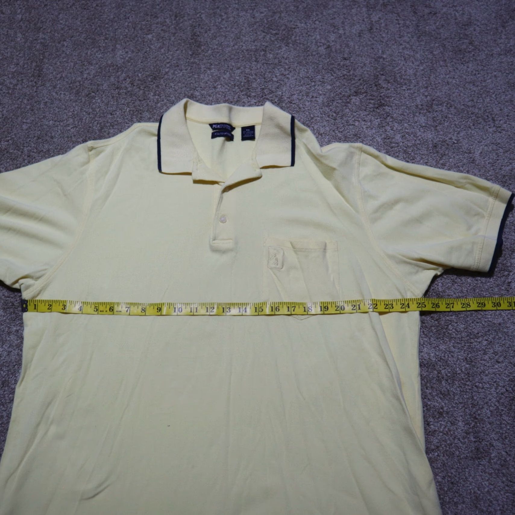 PGA Tour PGA TOUR Polo Shirt Adult 2XL Yellow Short Sleeve AIR FLEX Golf Shirt Mens Size US XXL / EU 58 / 5 - 4 Thumbnail