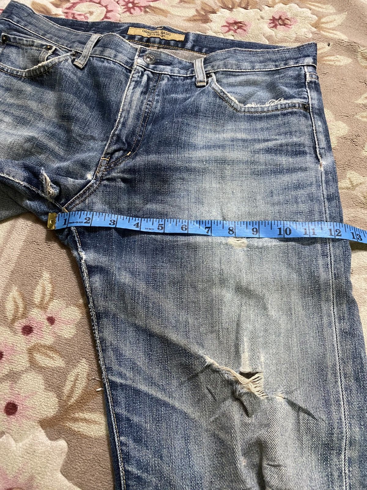 If Six Was Nine × Japanese Brand × Uniqlo Uniqlo distressed denim very rare Size US 35 - 17 Thumbnail