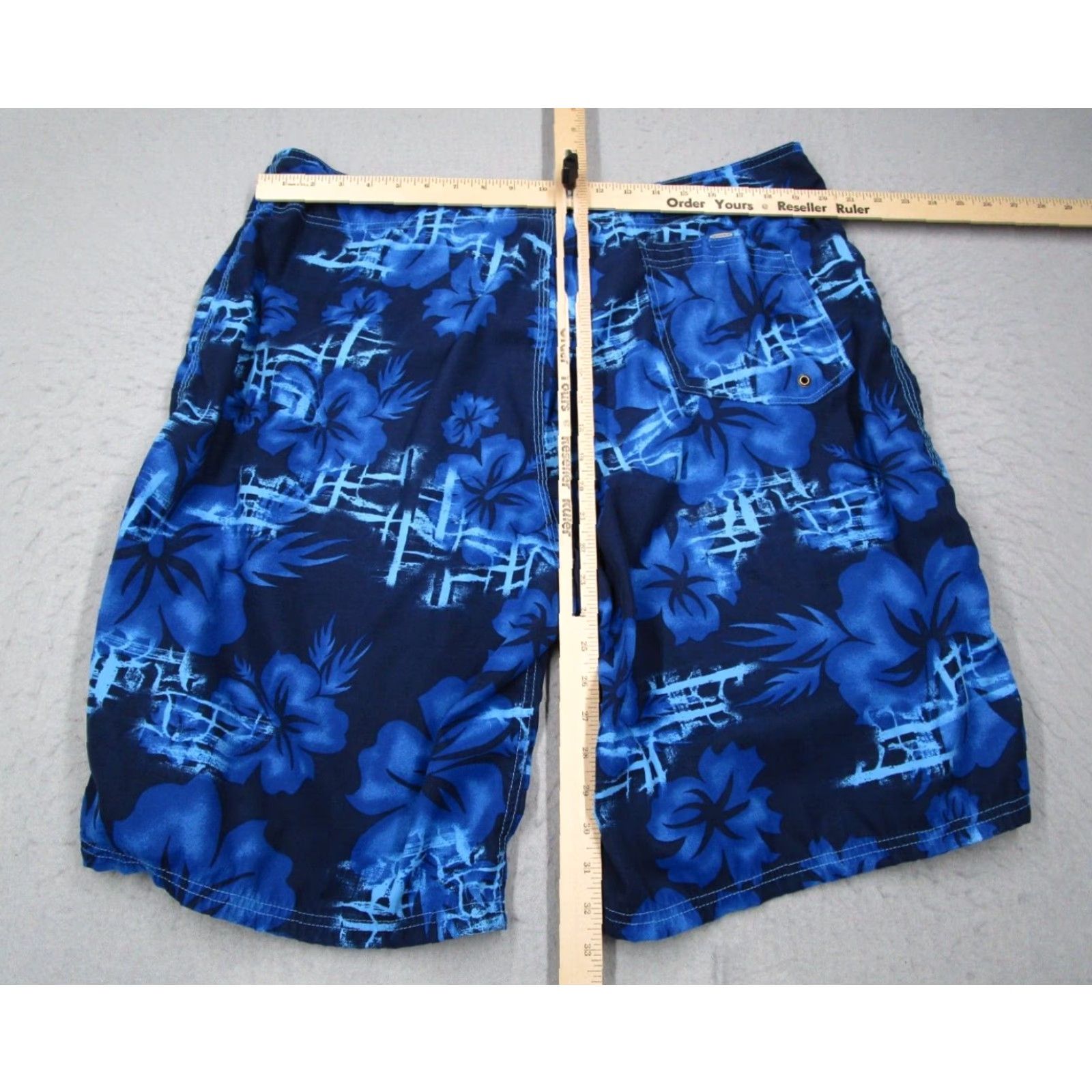 Anchor Blue VINTAGE Anchor Blue Board Shorts Men 40 Blue Floral 10" Swim Baggy Beach Y2K Skull 90s Retro Size US 40 / EU 56 - 4 Thumbnail