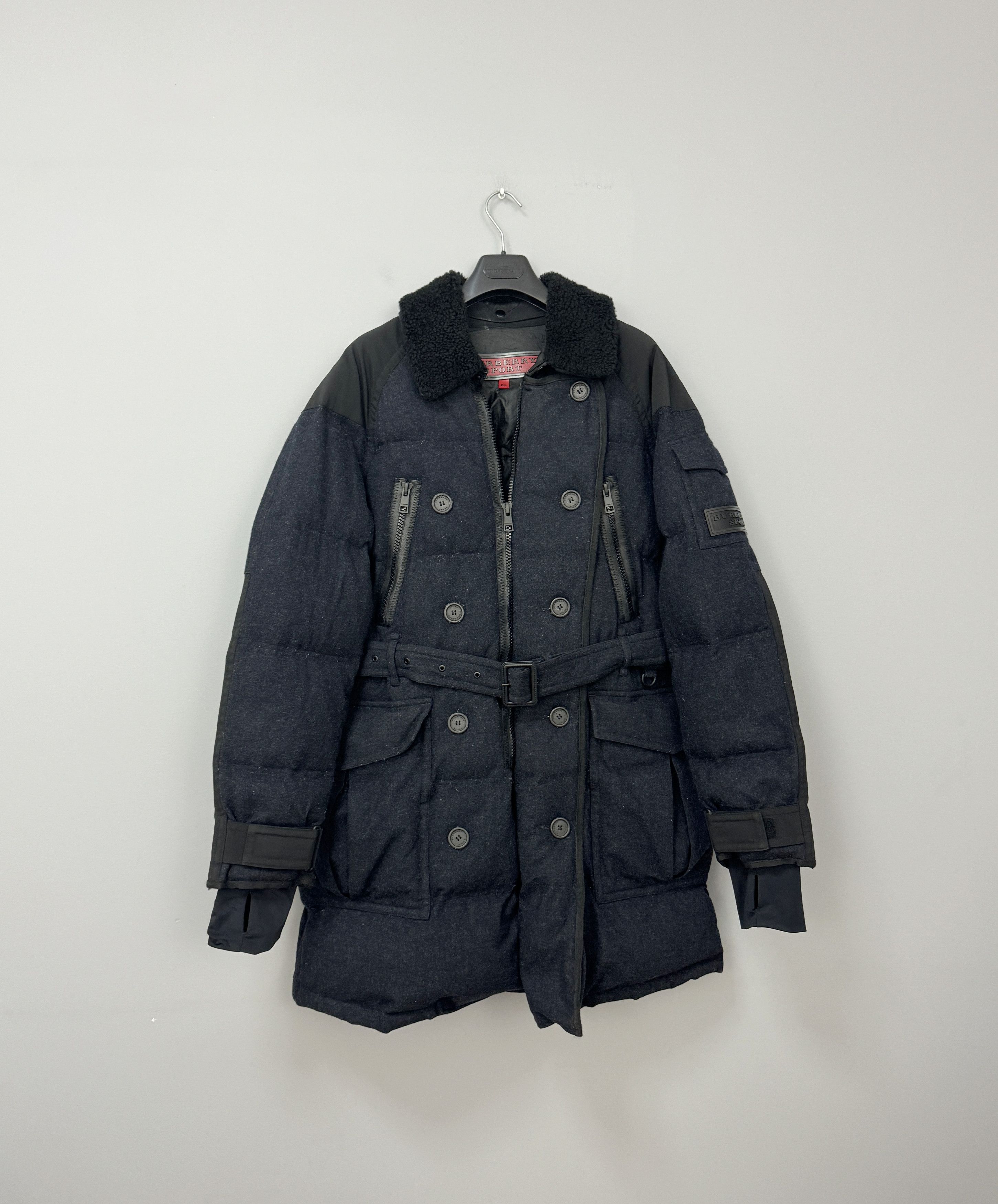 Burberry Burberry Sport Wool Down Jacket Coat Puffer Big Logo Size XL Size US XL / EU 56 / 4 - 2 Thumbnail