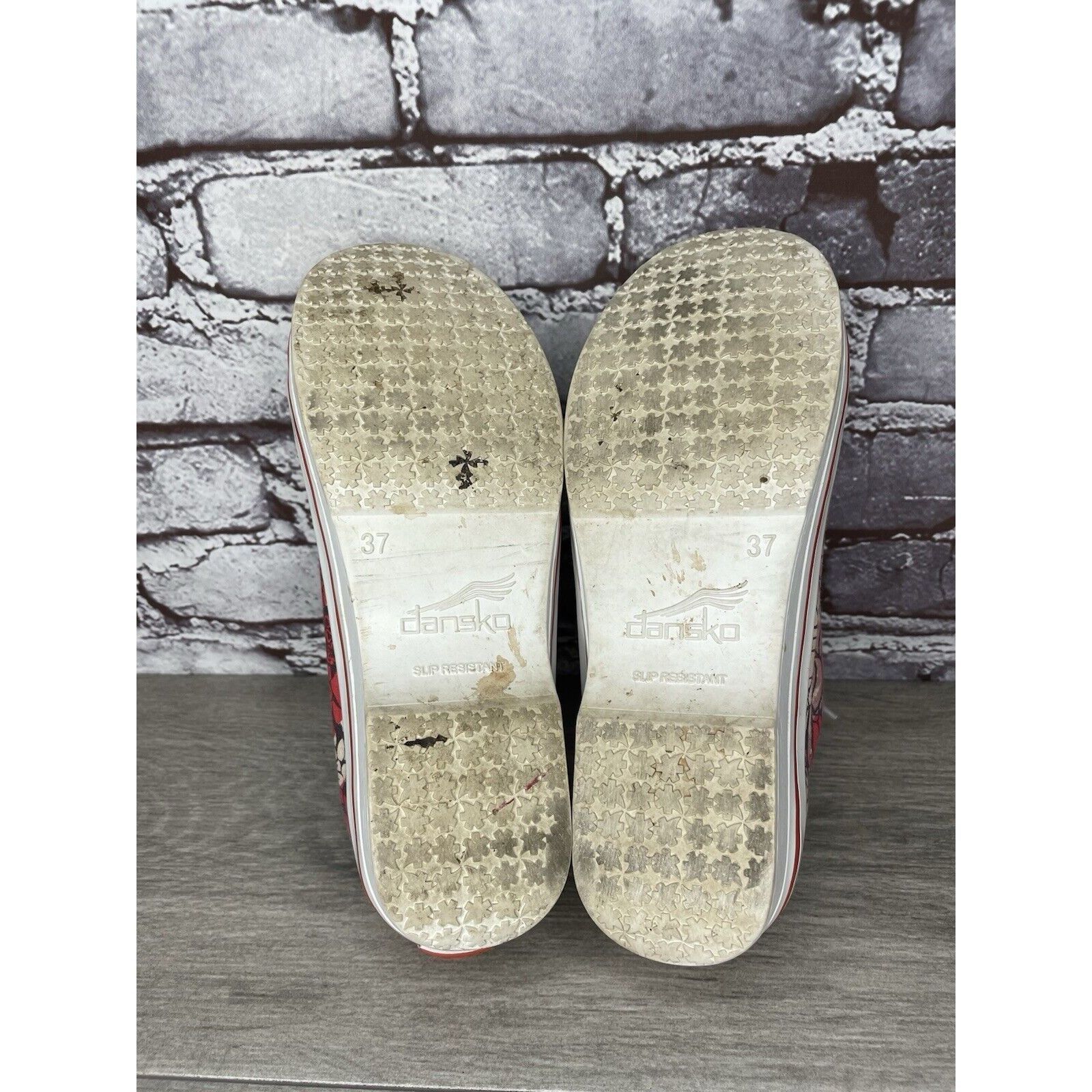 Other Dansko Veda Vegan Red Floral Lace Up Sneaker Clogs Shoes Wom Size US 6.5 / IT 36.5 - 7 Thumbnail