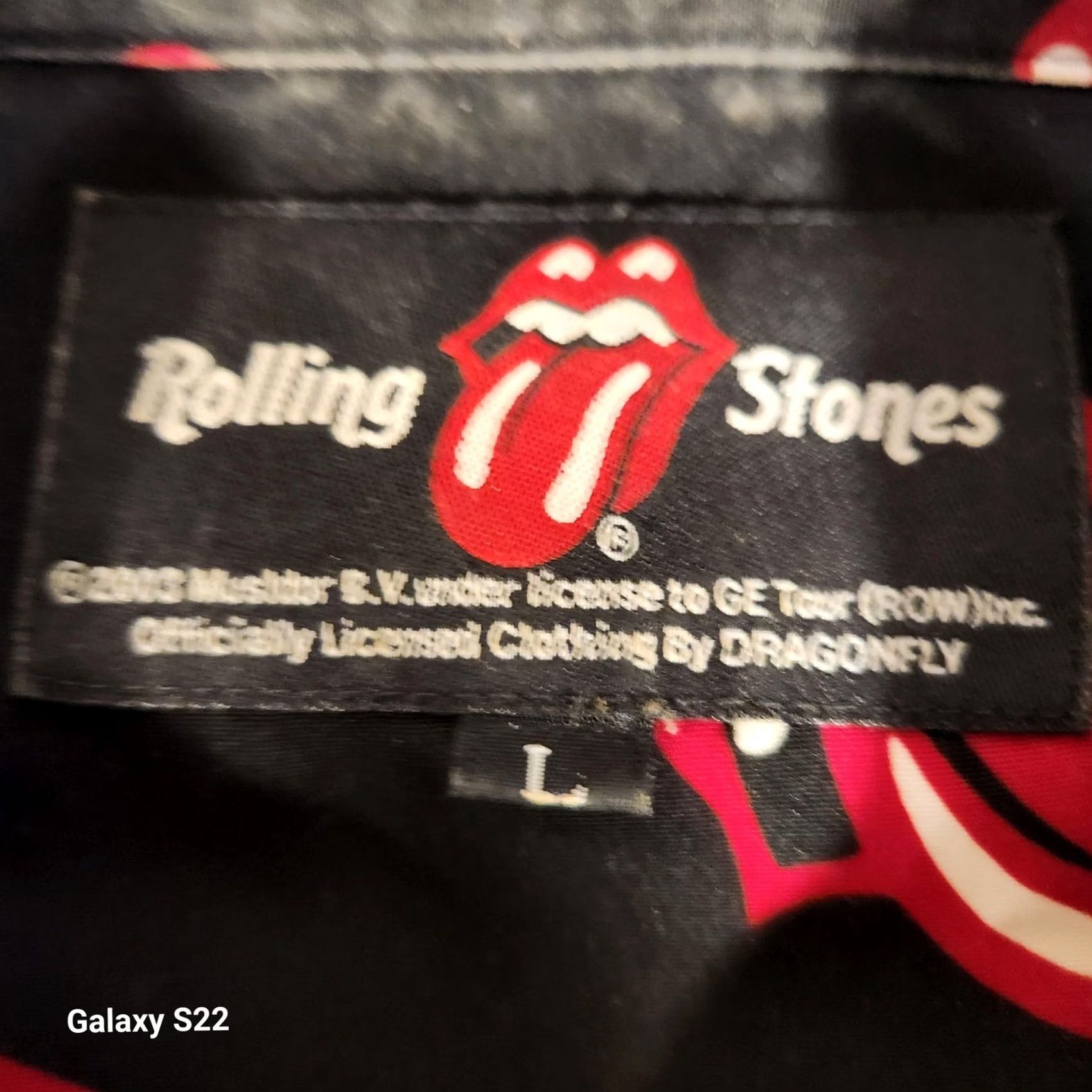 Vintage VINTAGE Rolling Stones Shirt Mens L Button-Up Black Short Sleeve Dragonfly Tongue Logo 00s Size US L / EU 52-54 / 3 - 2 Thumbnail