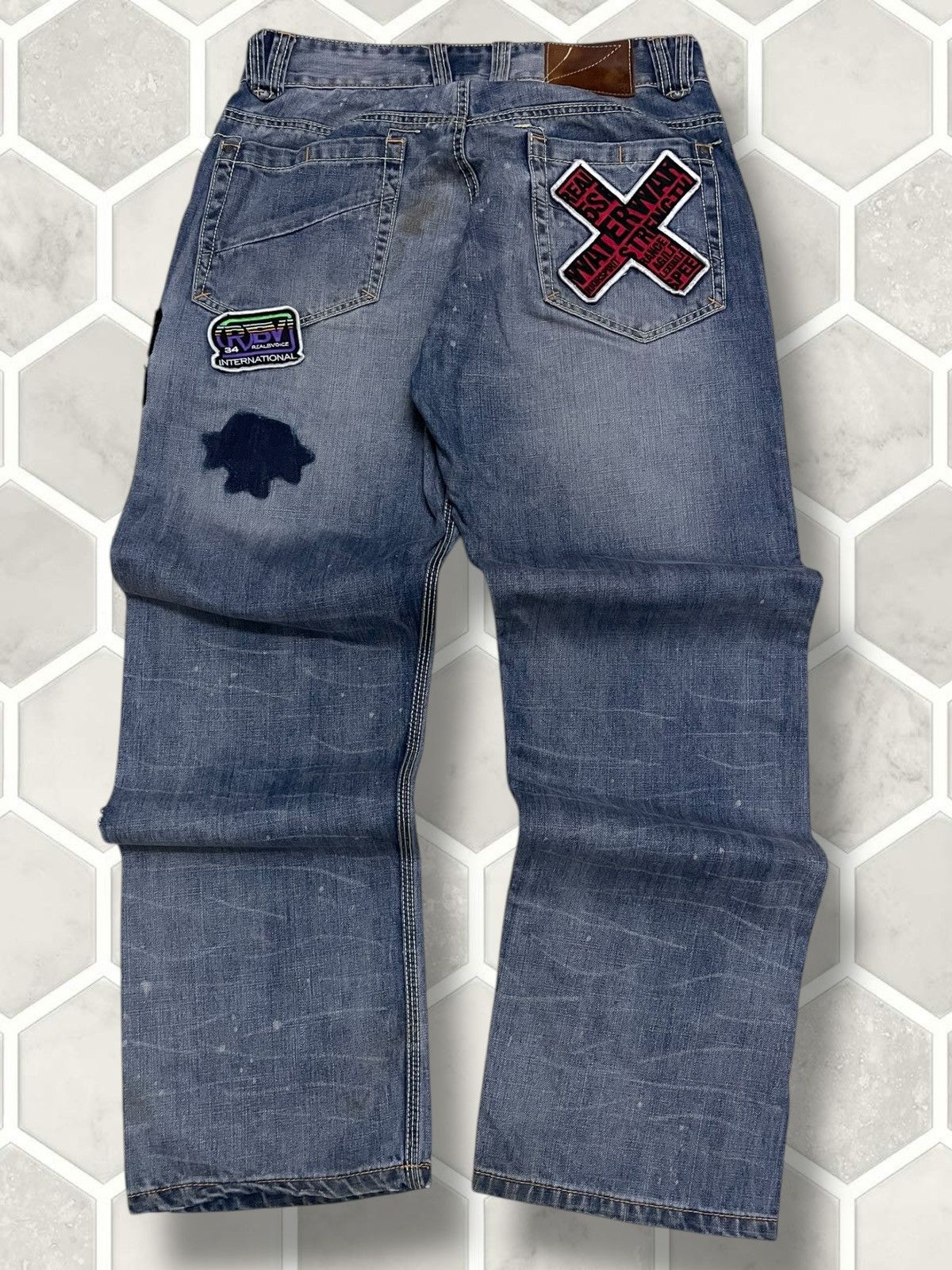 Japanese Brand Vintage Japan Streetwear RealBvoice Patchwork Baggy Denim Size US 32 / EU 48 - 10 Thumbnail