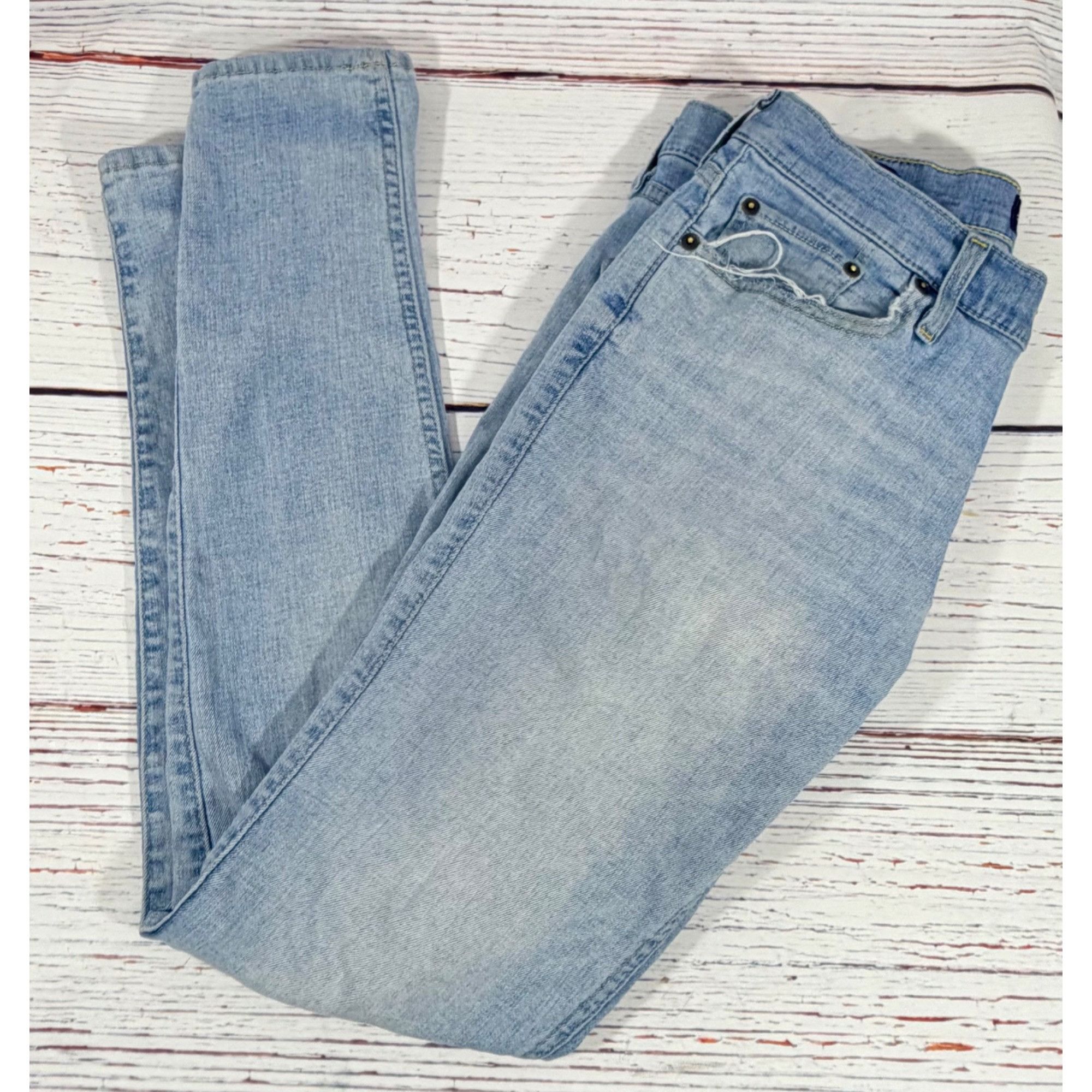 Hollister Hollister Super Skinny Light Wash Blue Jeans Mens Size 32 x Size US 32 / EU 48 - 6 Thumbnail