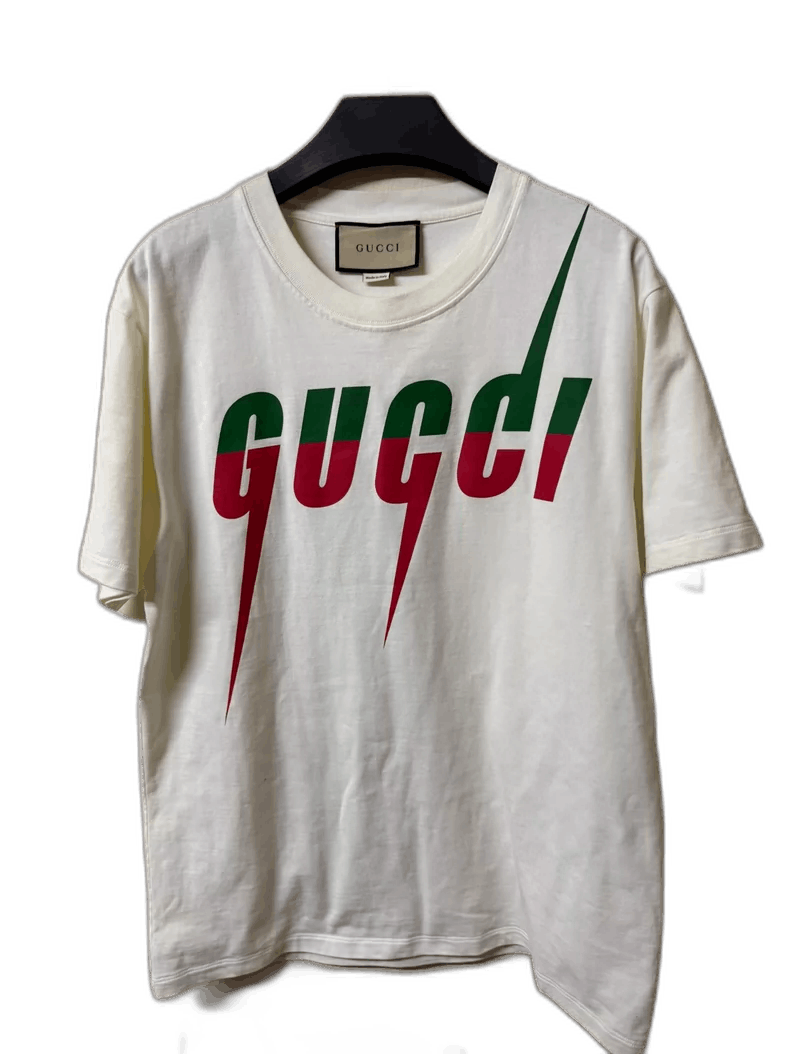 Gucci Gucci White Lightning Logo T-shirt | Grailed