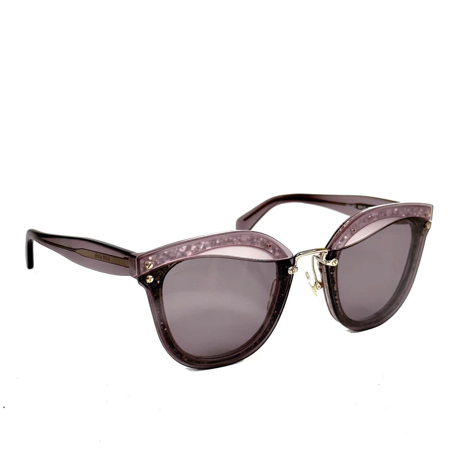 Miu Miu MIU MIU MU03TS REVEAL EVOLUTION GLITTER 03T Transparent Pink Size ONE SIZE - 9 Thumbnail