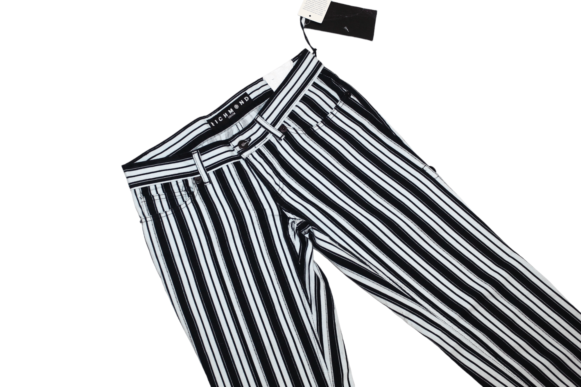 Richmond Denim Richmond Denim Low-Rise Super Skinny Striped Jeans Size US 30 / EU 46 - 1 Thumbnail