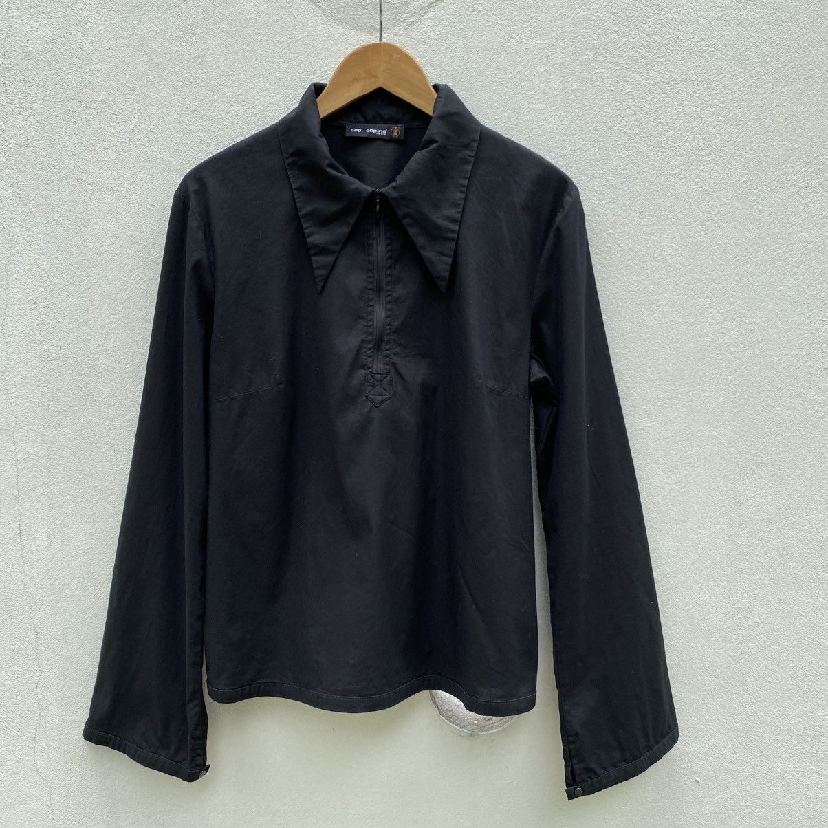 Cop Copine COP. COPINE Black Zip-Collar Blouse Size XS / US 0-2 / IT 36-38 - 23 Thumbnail
