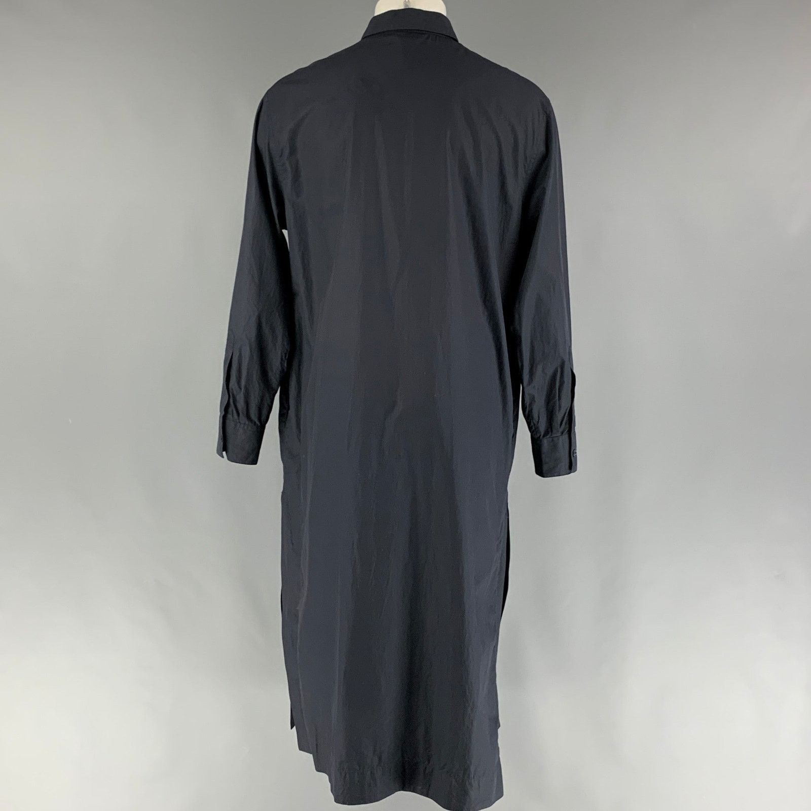 Dolce & Gabbana DOLCE & GABBANA Size S Navy Cotton Long Sleeve Caftan-Shirt Size US M / EU 48-50 / 2 - 3 Thumbnail